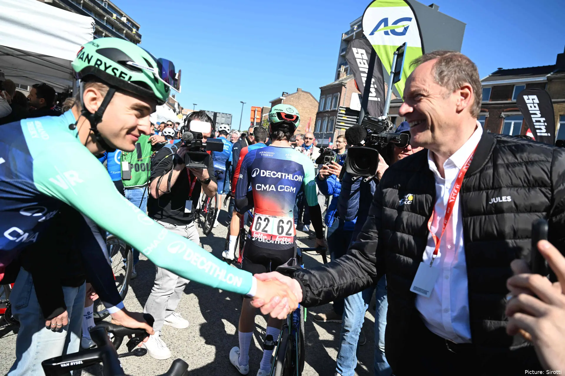 Paul Seixas and Christian Prudhomme ahead of La Fleche Wallonne 2026