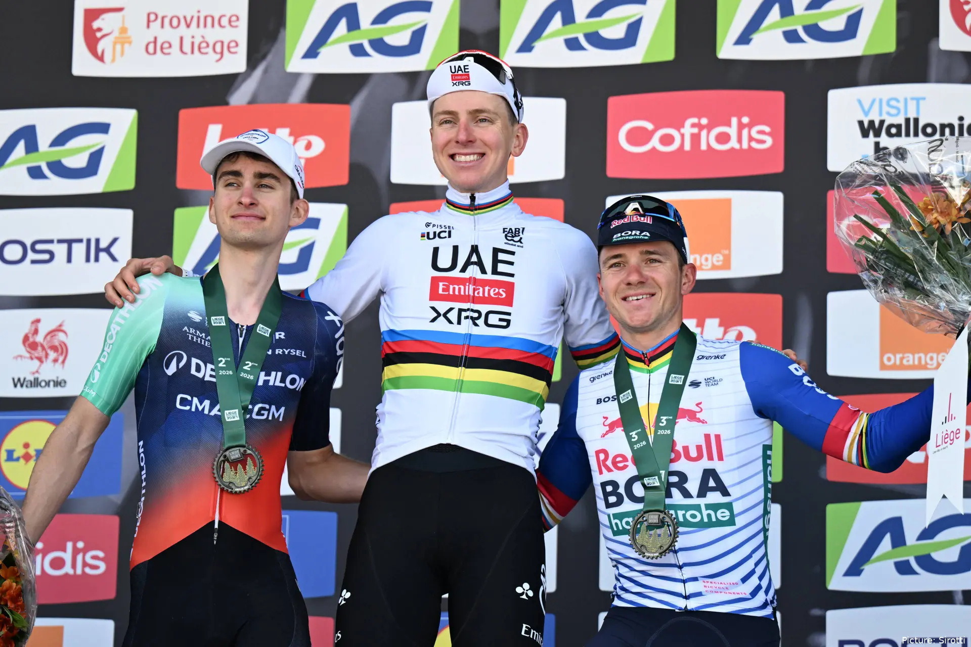 Pogacar Seixas Evenepoel Lieja