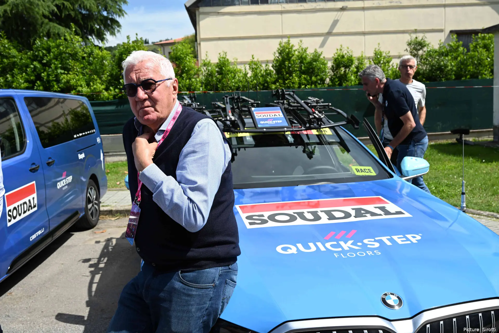 Patrick Lefevere at the 2026 Giro d'Italia