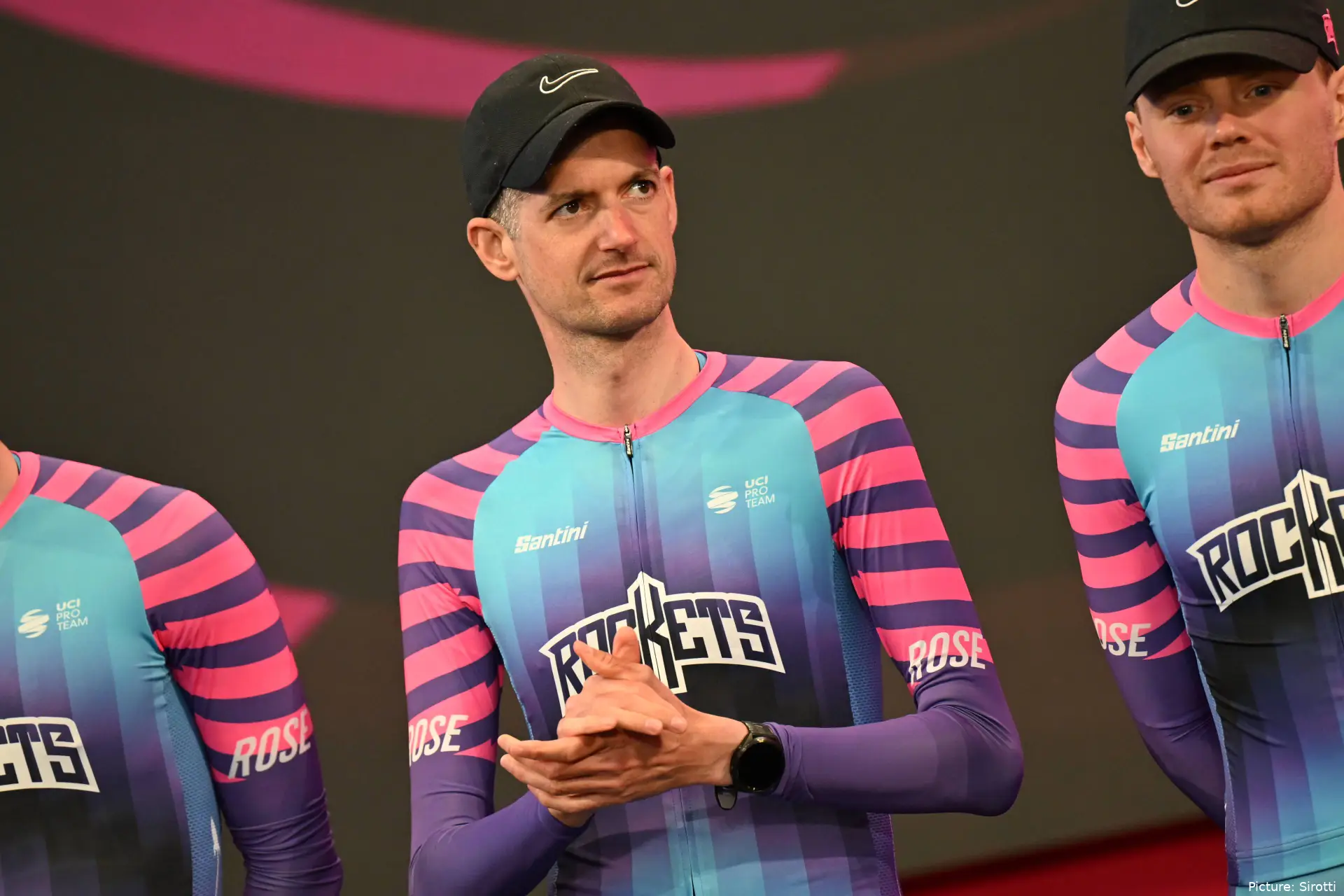 Wout Poels at the 2026 Giro d'Italia team presentation