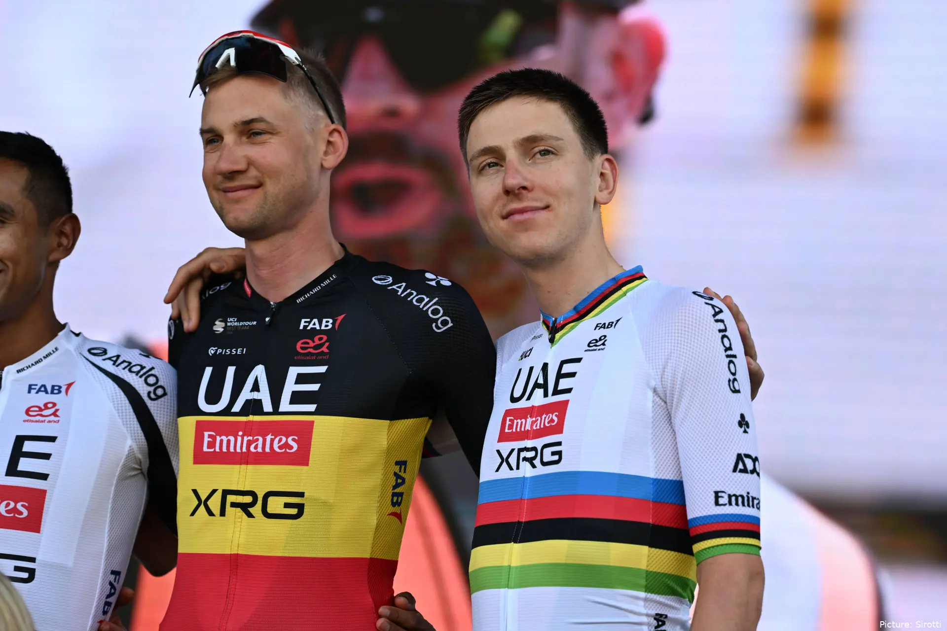 Tim Wellens and Tadej Pogacar at the 2026 Tour de Suisse