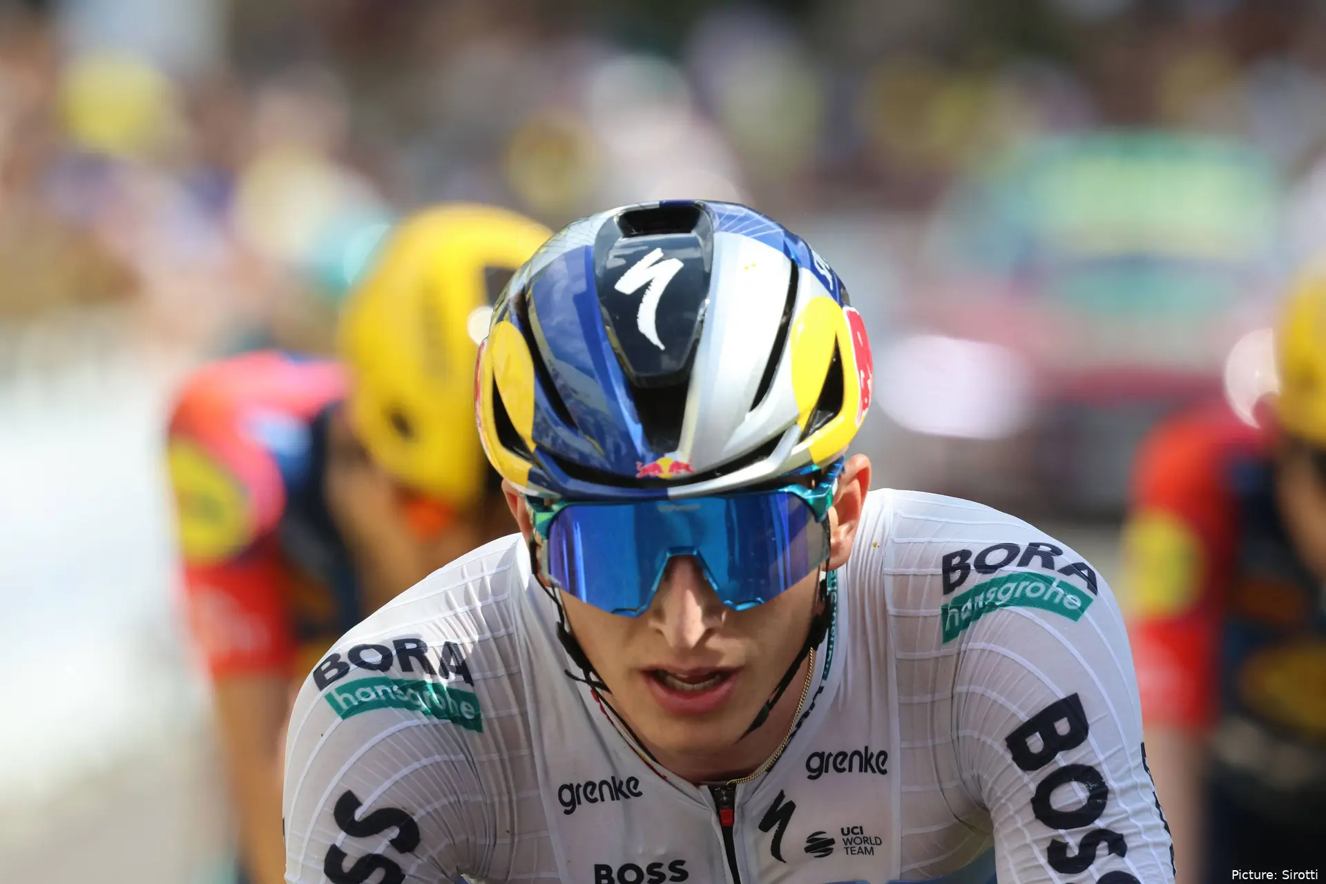 Florian Lipowitz in action on Stage 6 of the 2026 Tour de France
