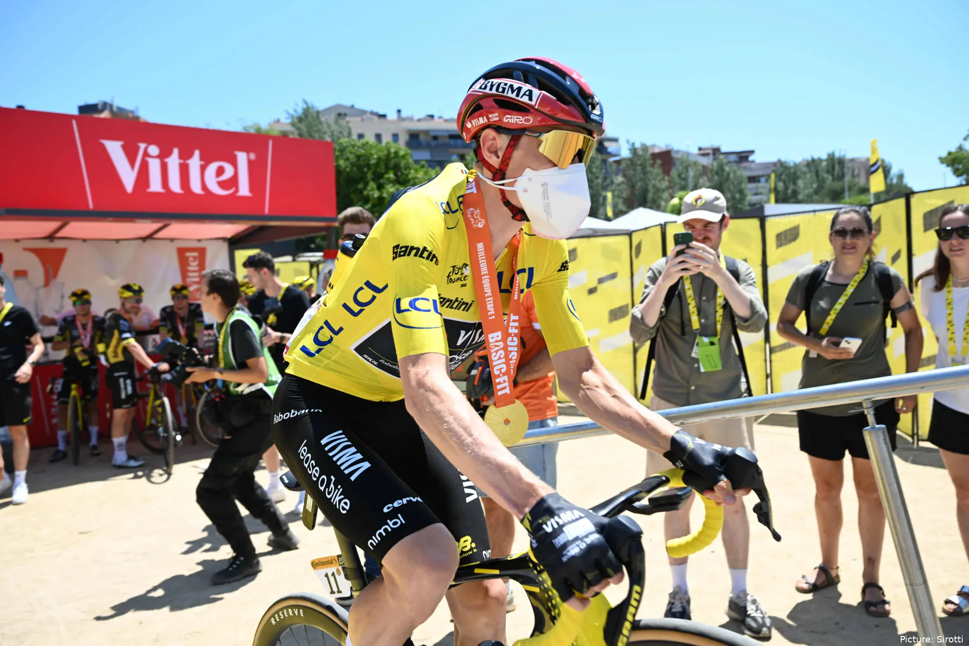 Jonas Vingegaard on stage 2 of the 2026 Tour de France