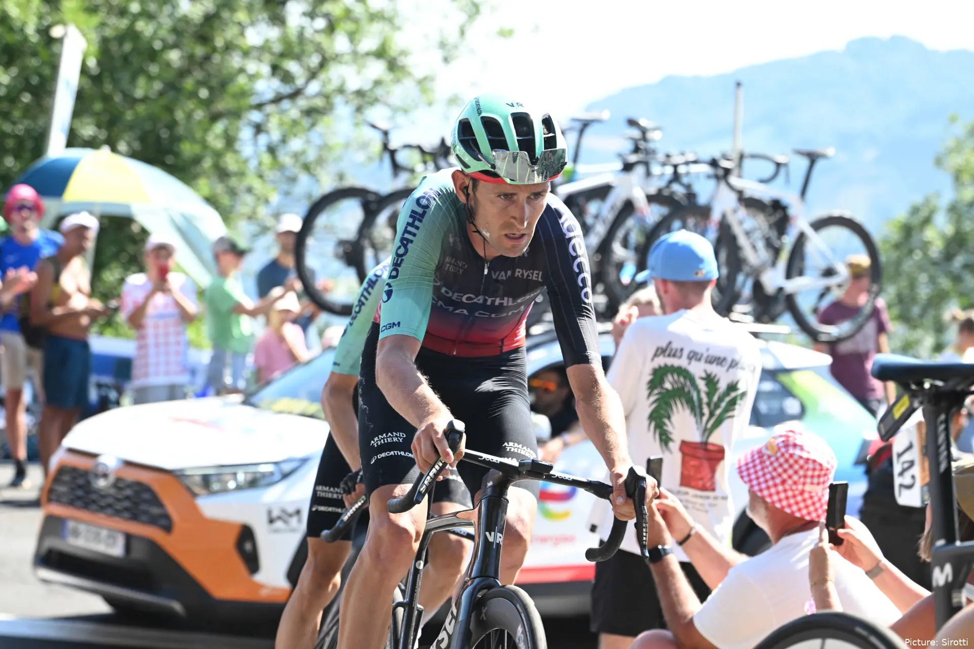 Tiesj Benoot on Stage 10 of the 2026 Tour de France