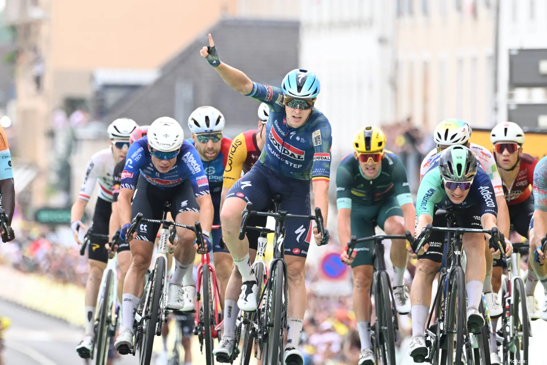 Tim Merlier on stage 12 of the 2026 Tour de France