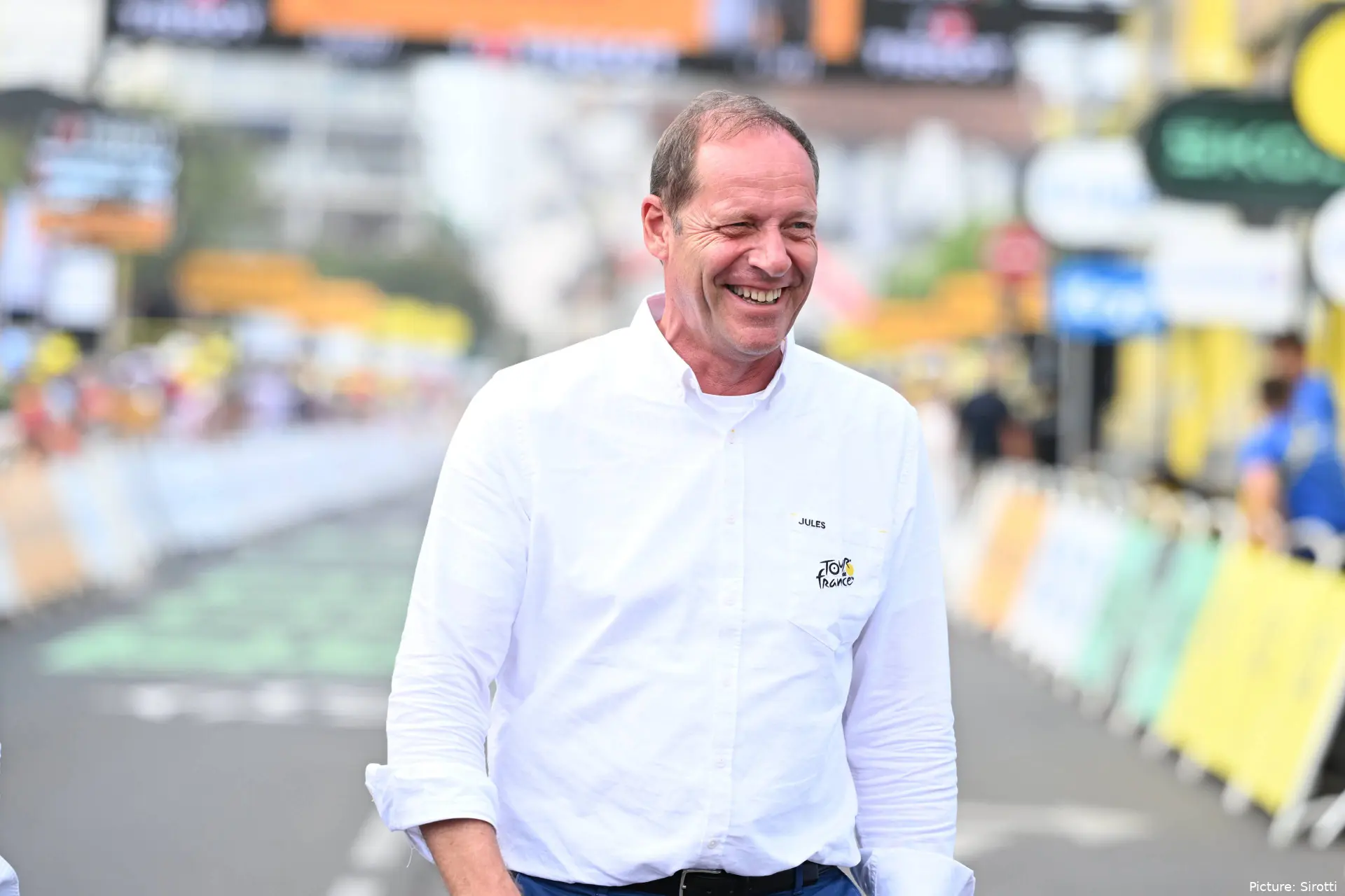 Christian Prudhomme during the 2026 Tour de France