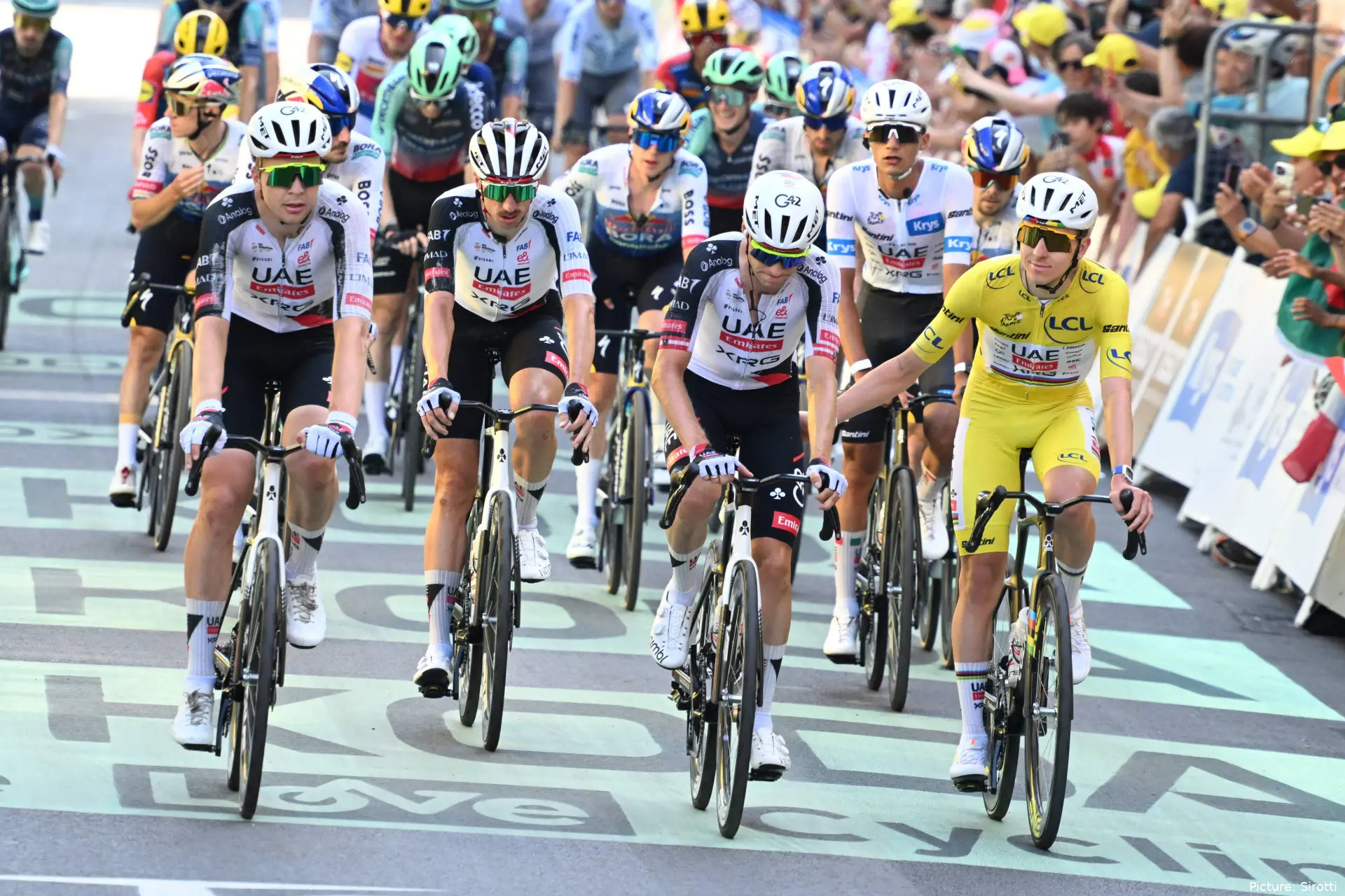 Tadej Pogacar and UAE Team EMirates - XRG at the 2026 Tour de France