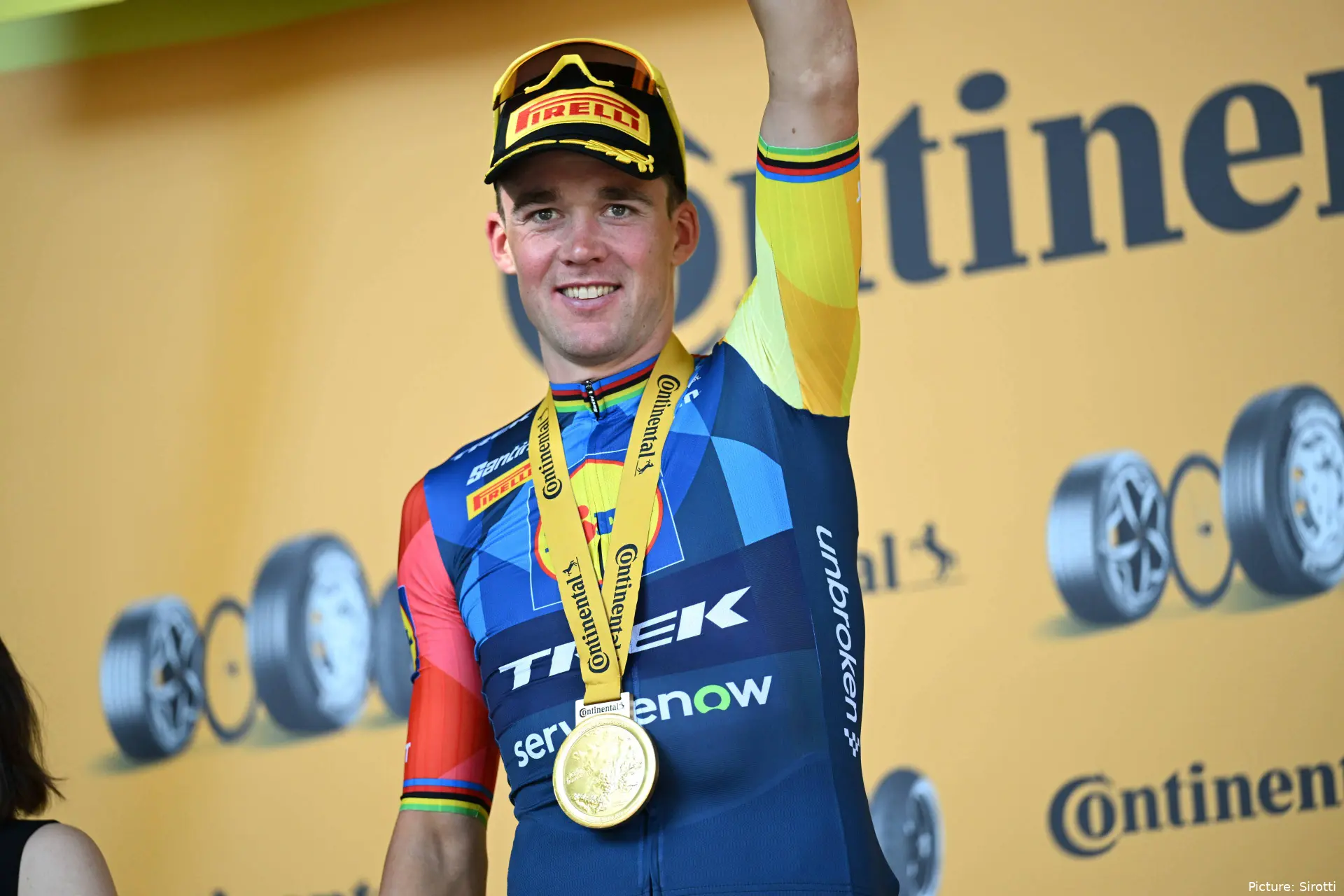 Mads Pedersen at stage 4 of the 2026 Tour de France