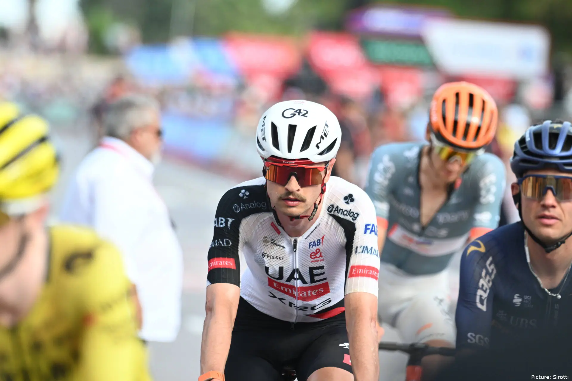 Jay Vine crosses the line on Stage 6 of the 2026 Vuelta a Espana