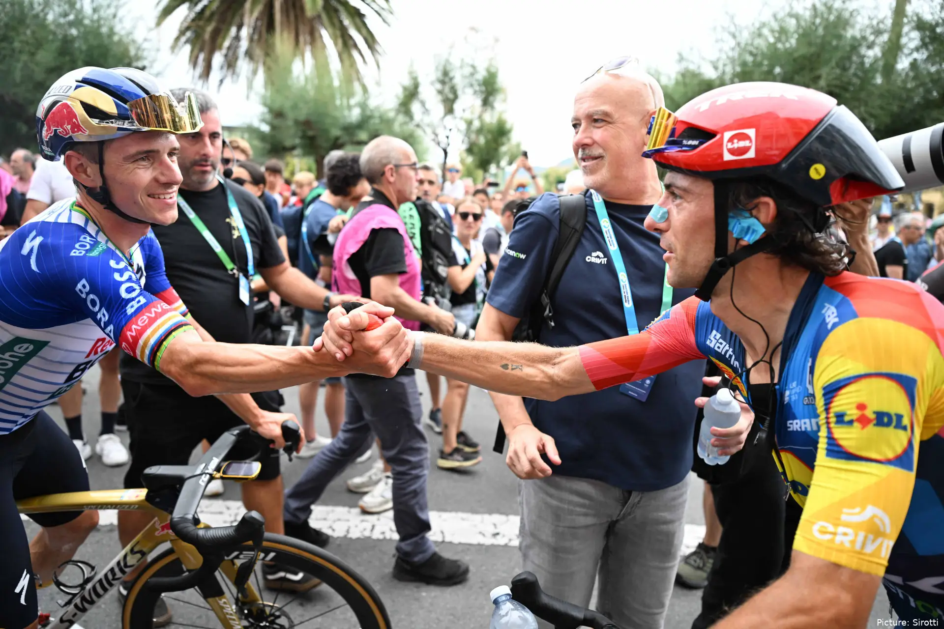 Remco Evenepoel and Giulio Ciccone at Clasica San Sebastian 2026