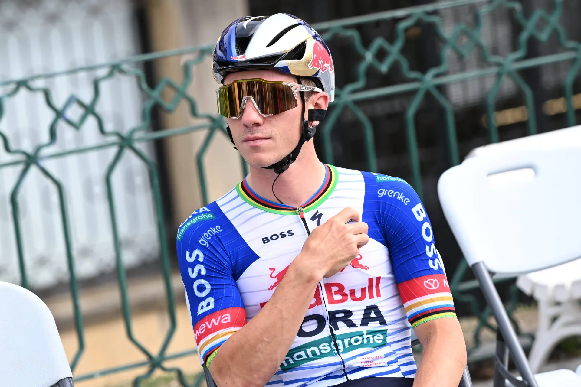 Remco Evenepoel before the start of Clasica San Sebastian 2026