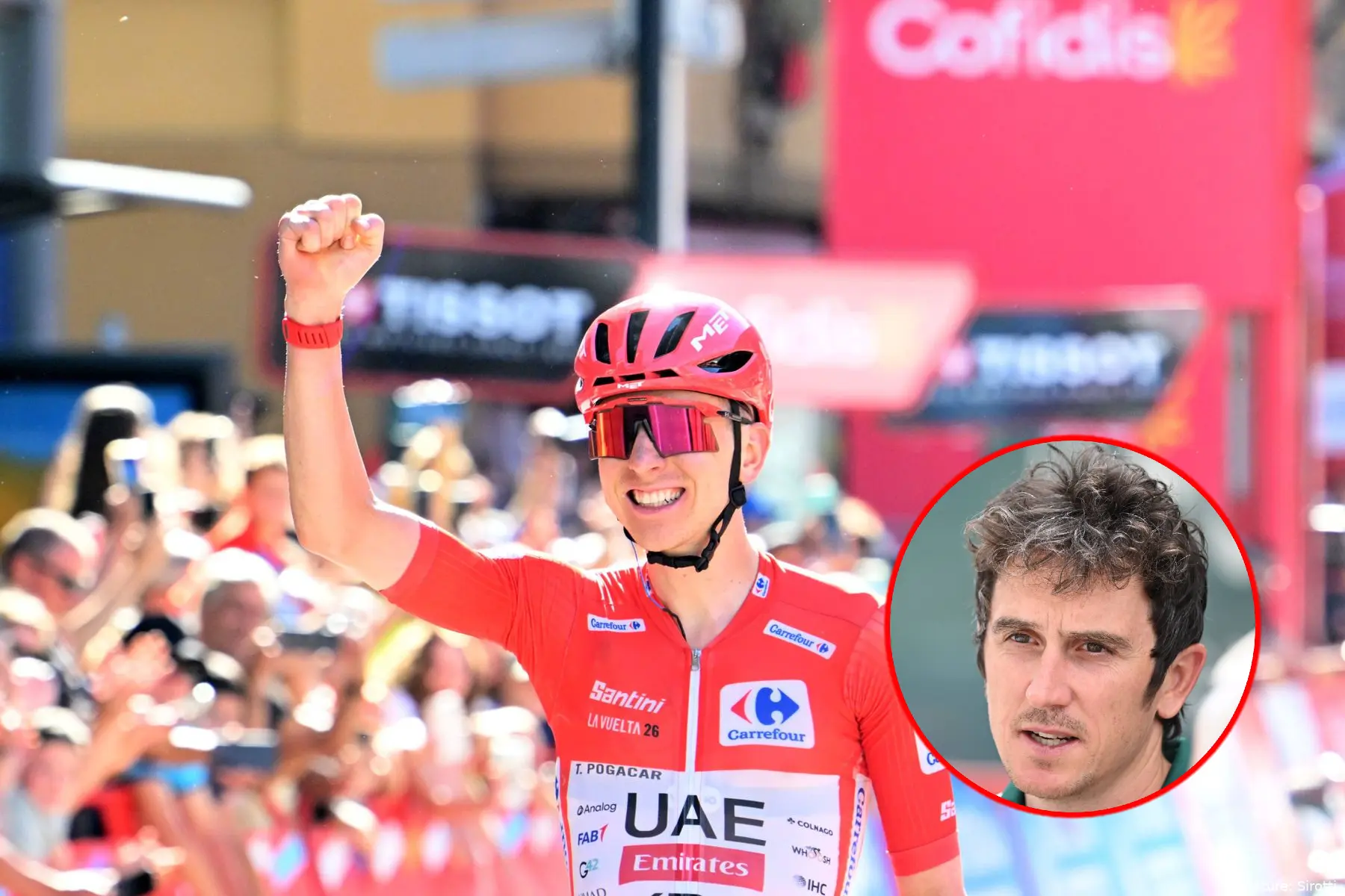 Tadej Pogacar and Geraint Thomas