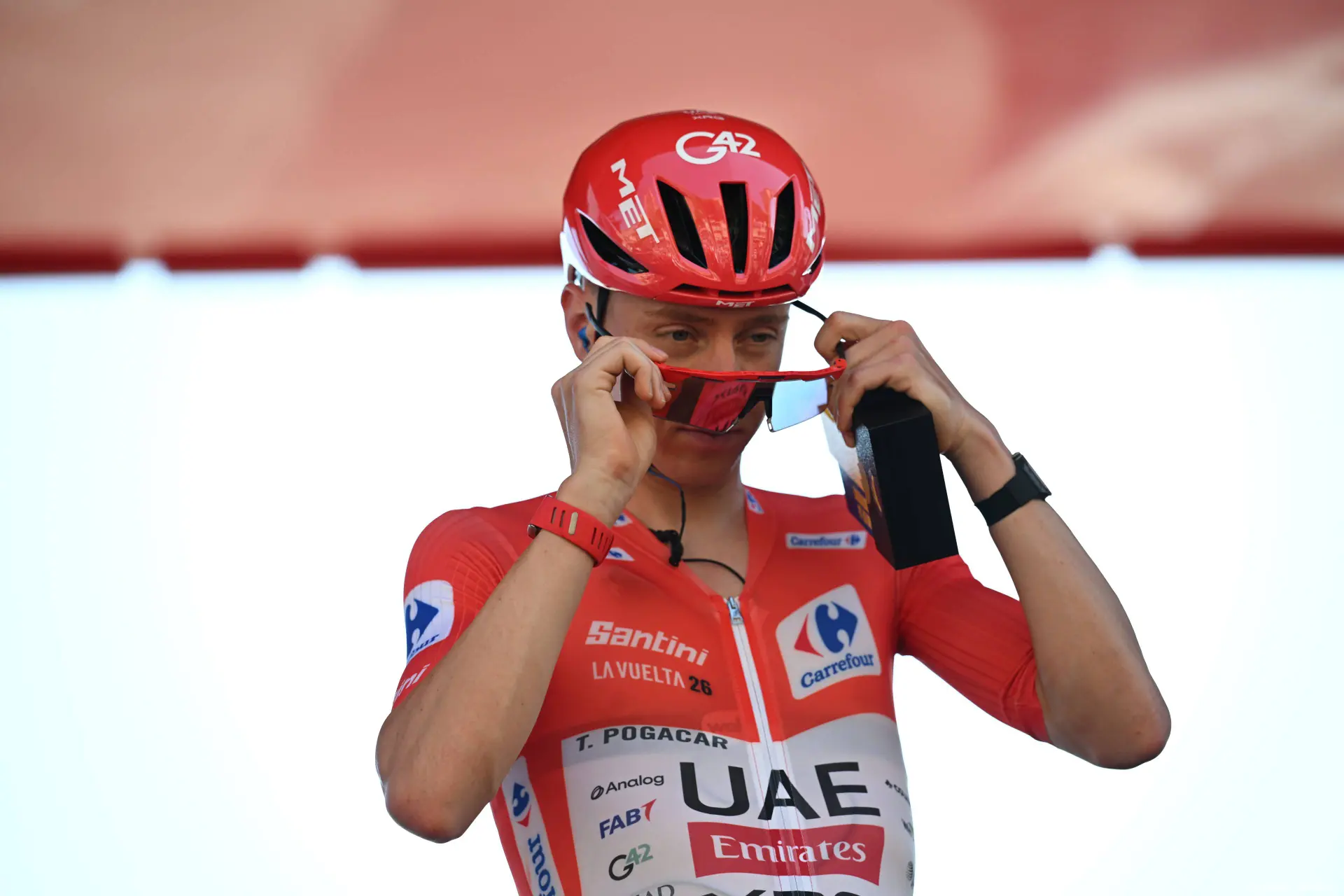 Tadej Pogacar at the 2026 Vuelta a Espana