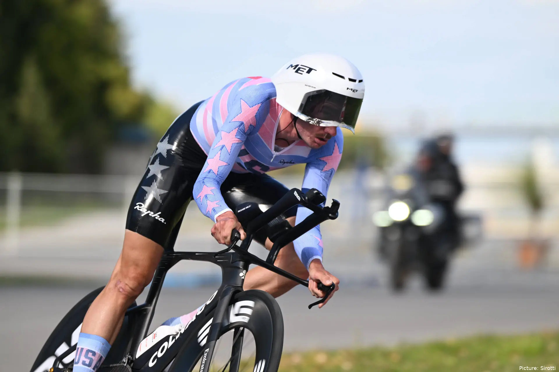 Brandon McNulty during the 2026 time trial world championships