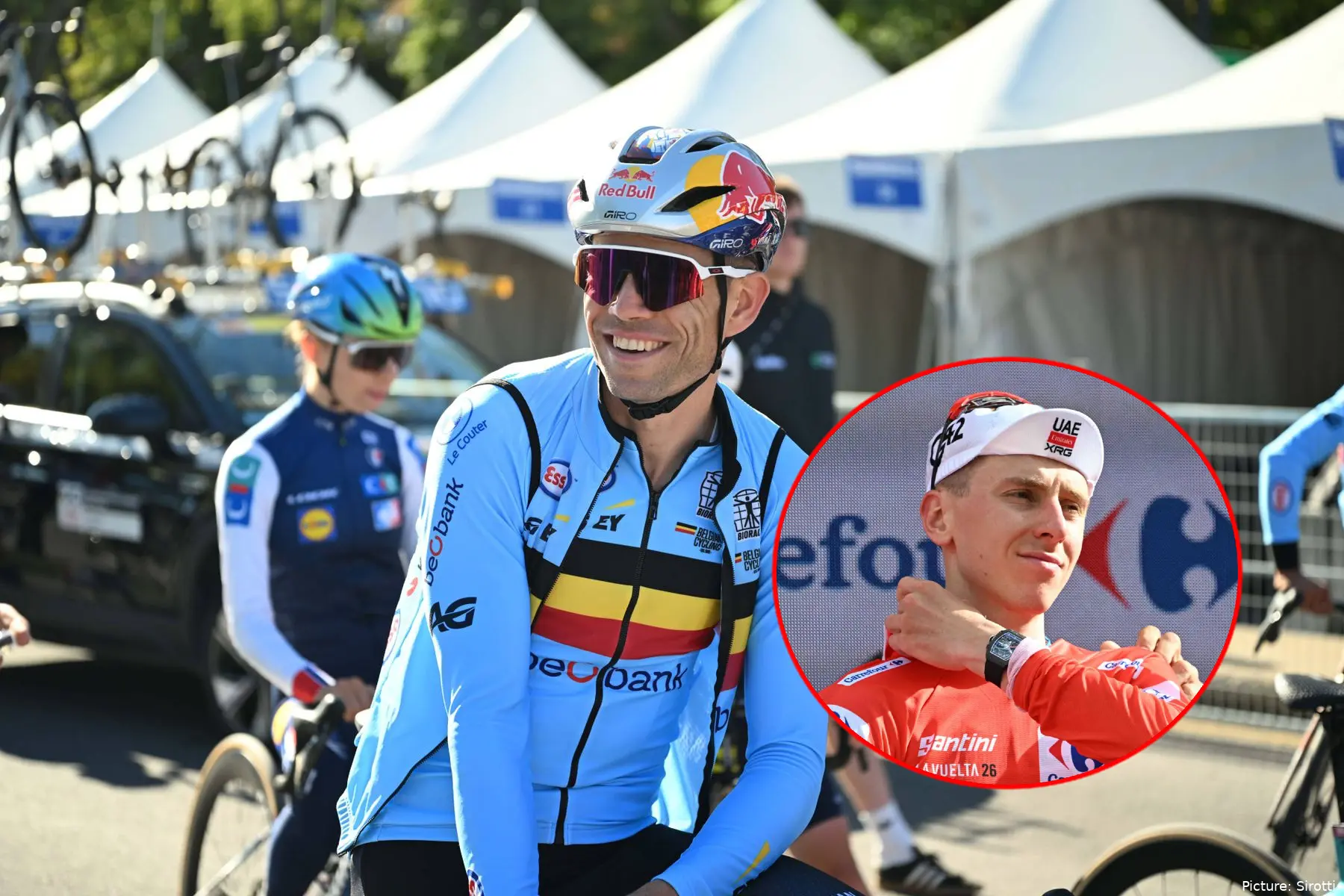 Wout van Aert and Tadej Pogacar