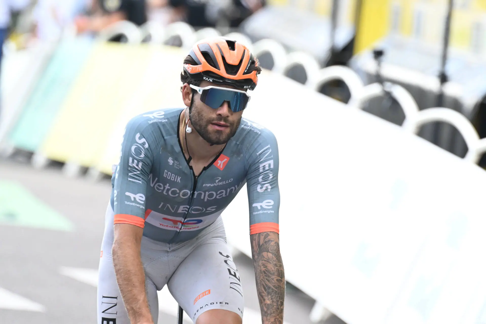 Filippo Ganna on stage 12 of the 2026 Tour de France