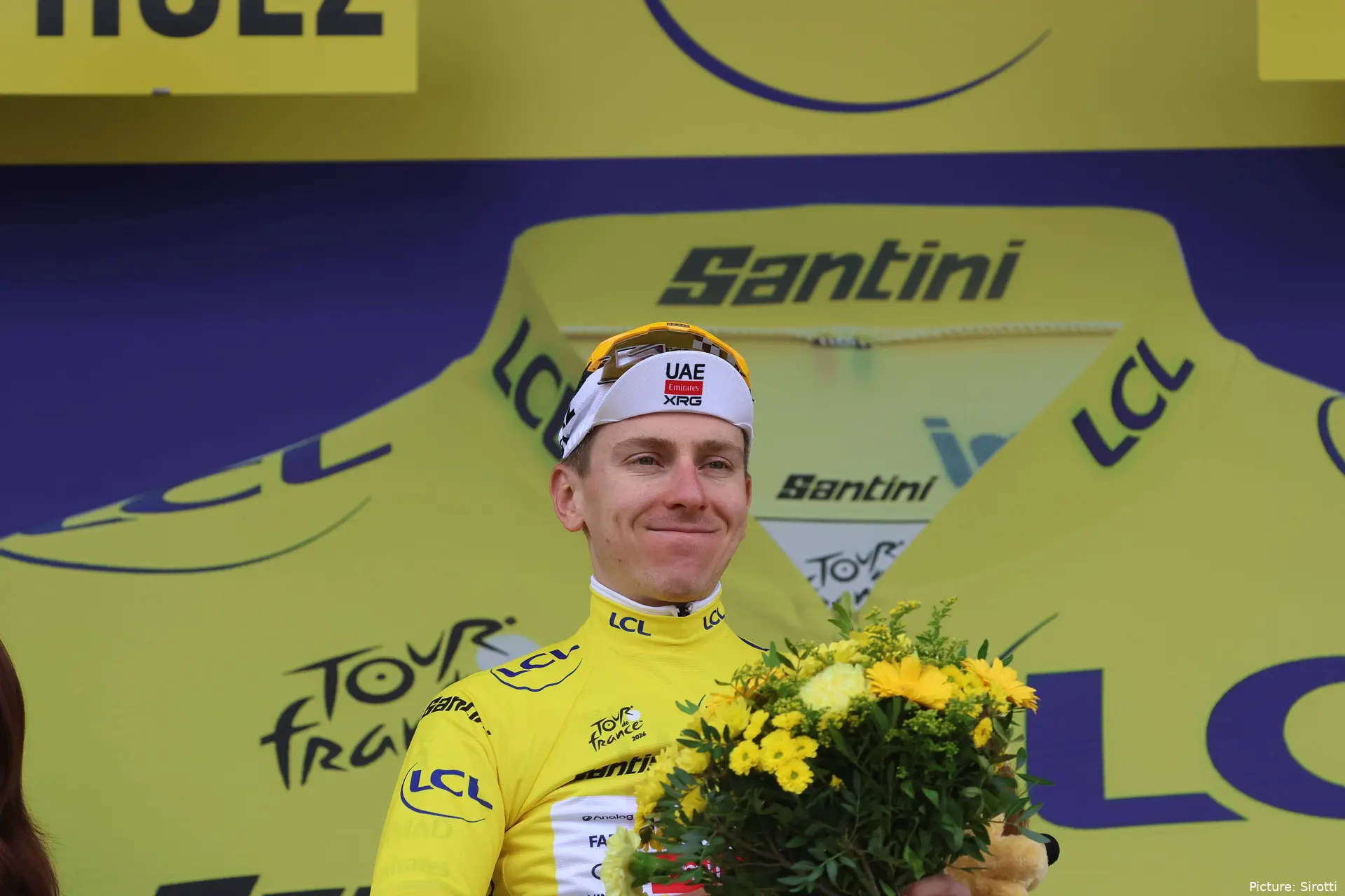 Tadej Pogacar at the 2026 Tour de France