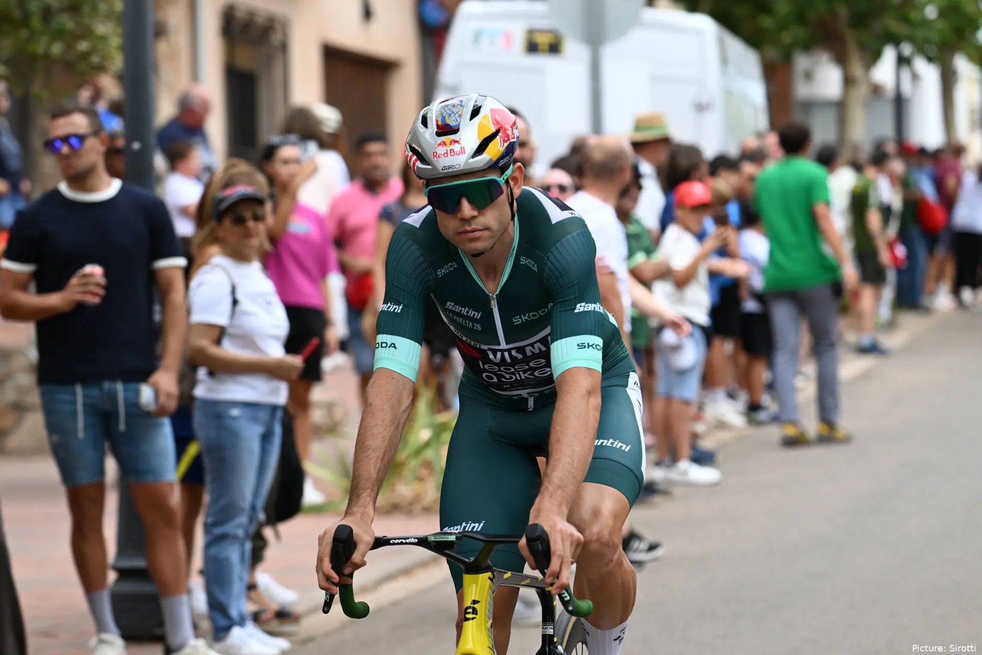 Wout van Aert on stage 10 of the 2026 Vuelta a Espana