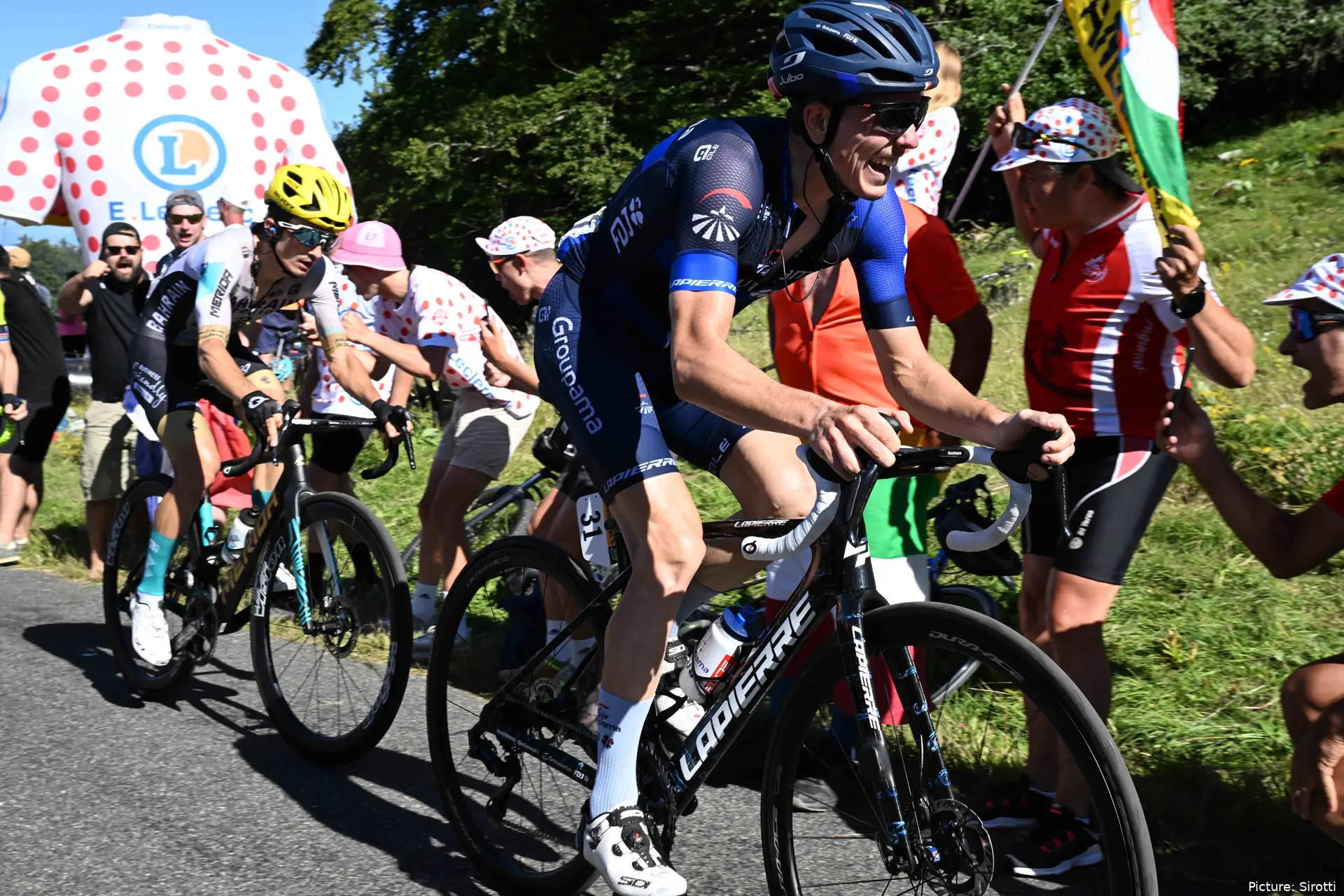 David Gaudu in actie in de Tour de France