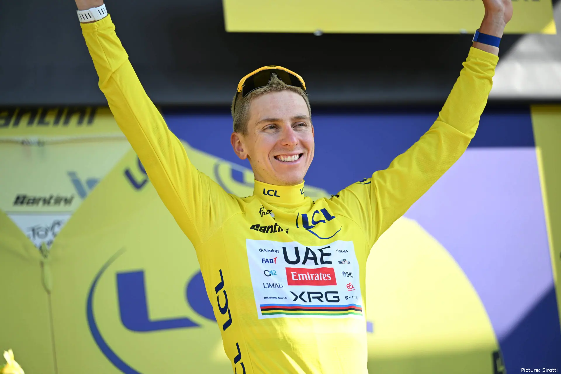 Tadej Pogacar on stage 11 of the 2026 Tour de France