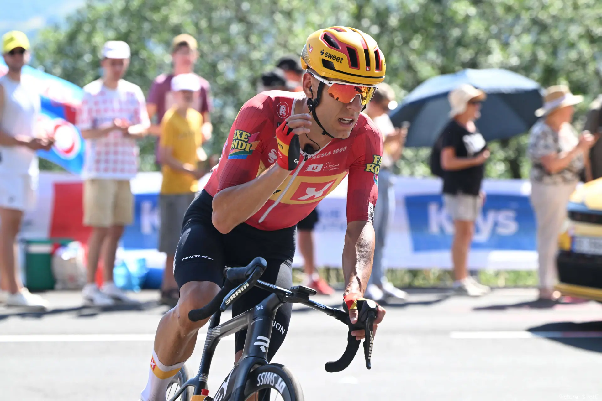 Tobias Johannessen on stage 10 of the 2026 Tour de France