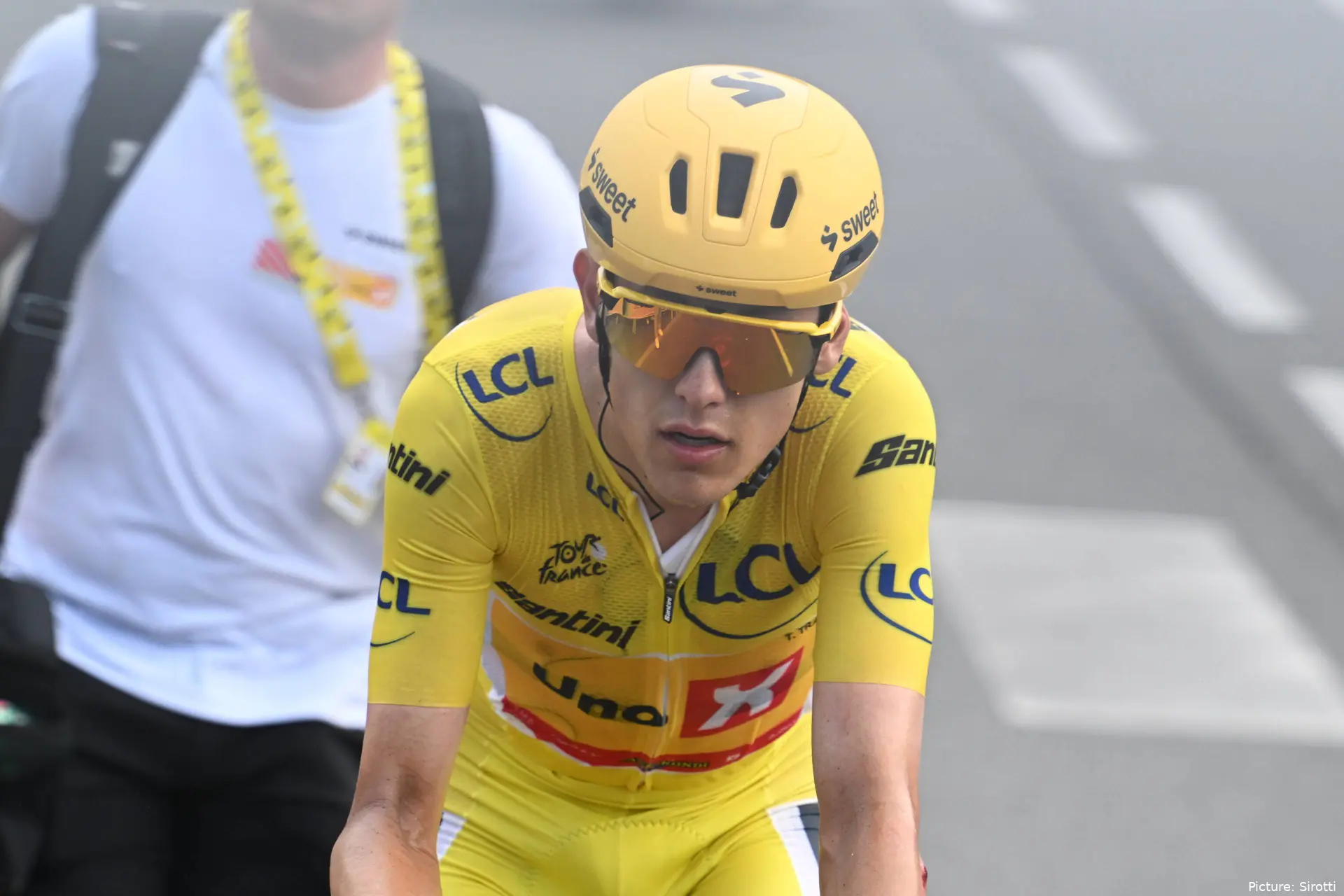 Torstein Traeen on stage 5 of the 2026 Tour de France
