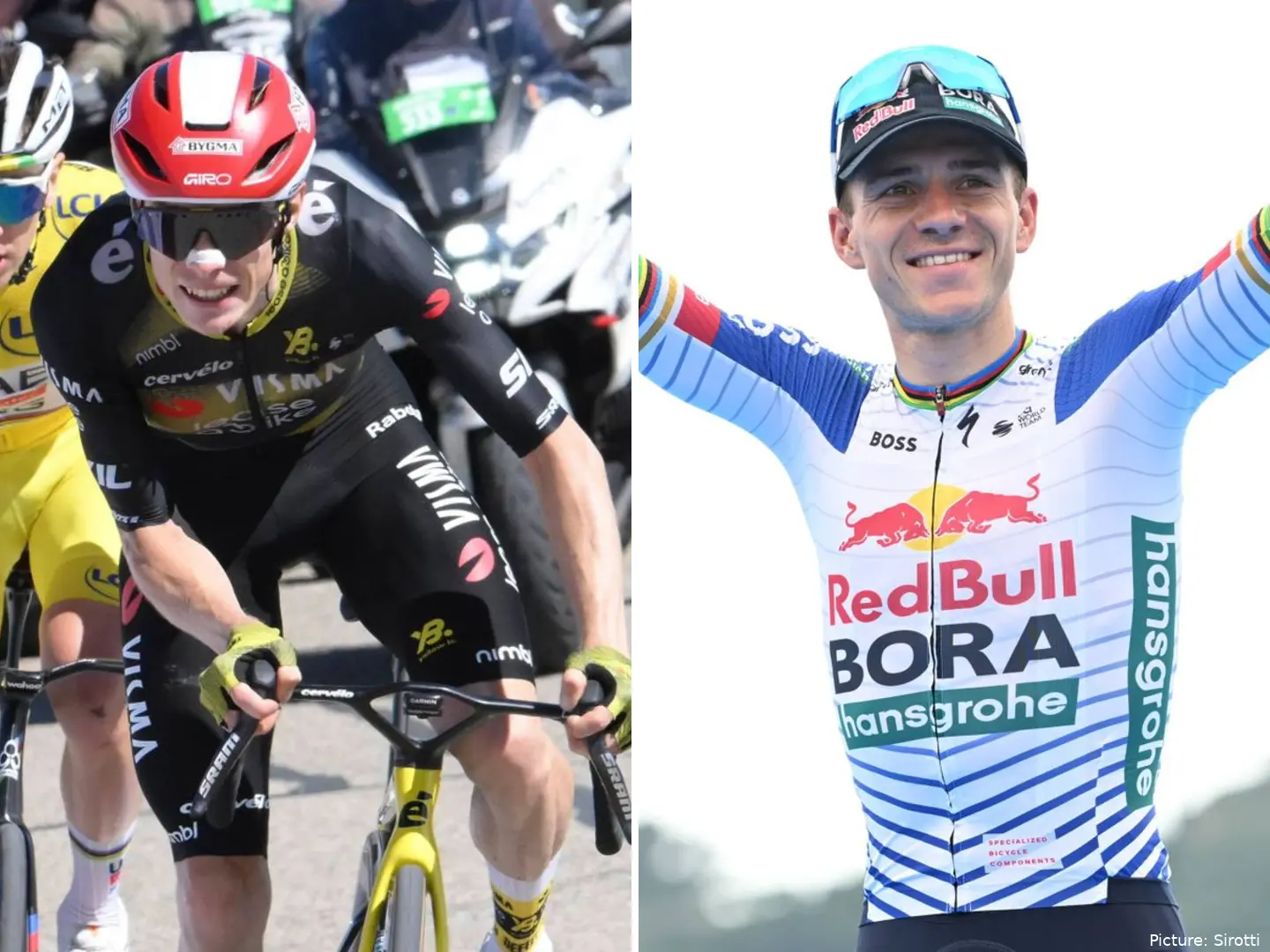 Jonas Vingegaard and Remco Evenepoel