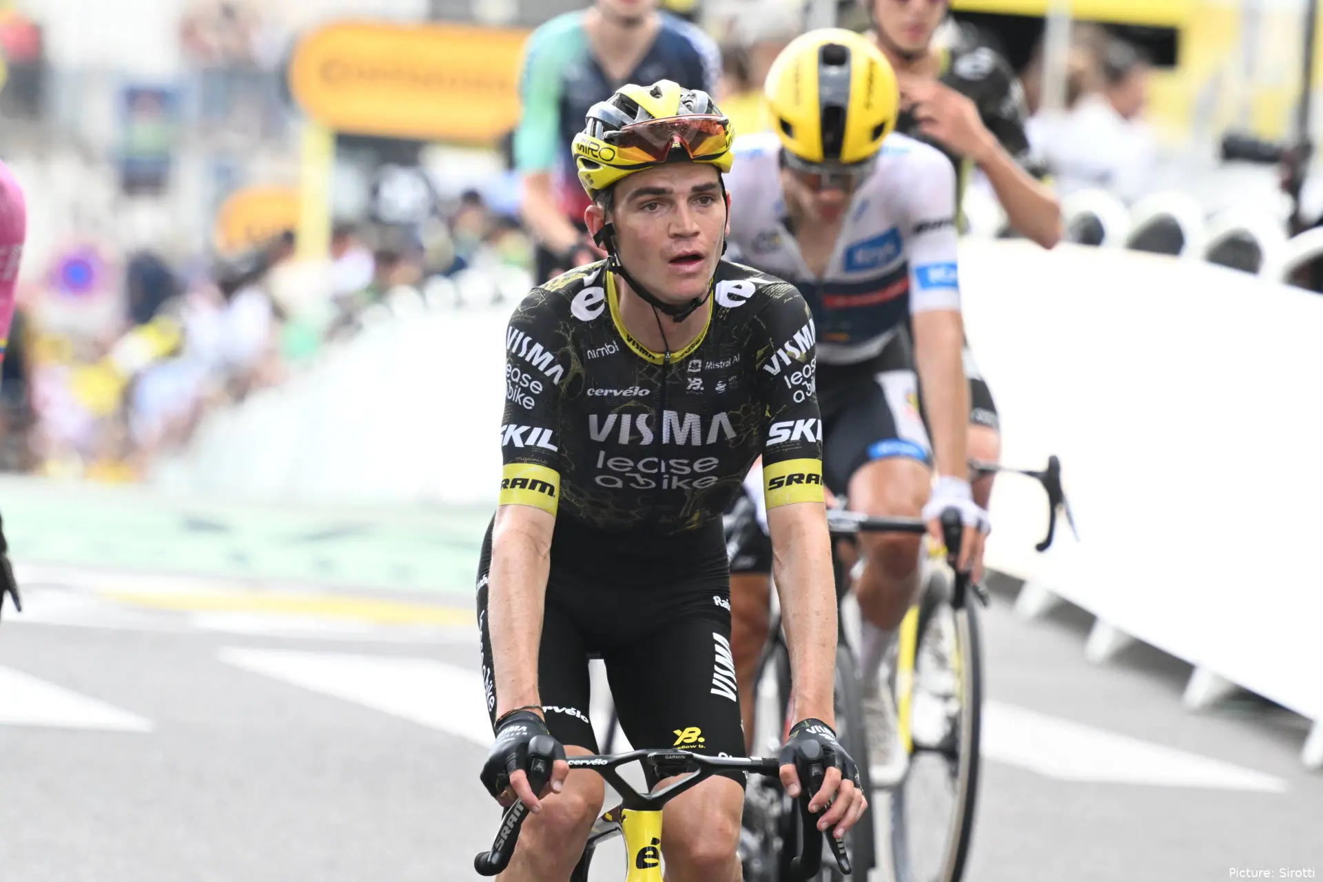 Sepp Kuss on stage 12 of the 2026 Tour de France