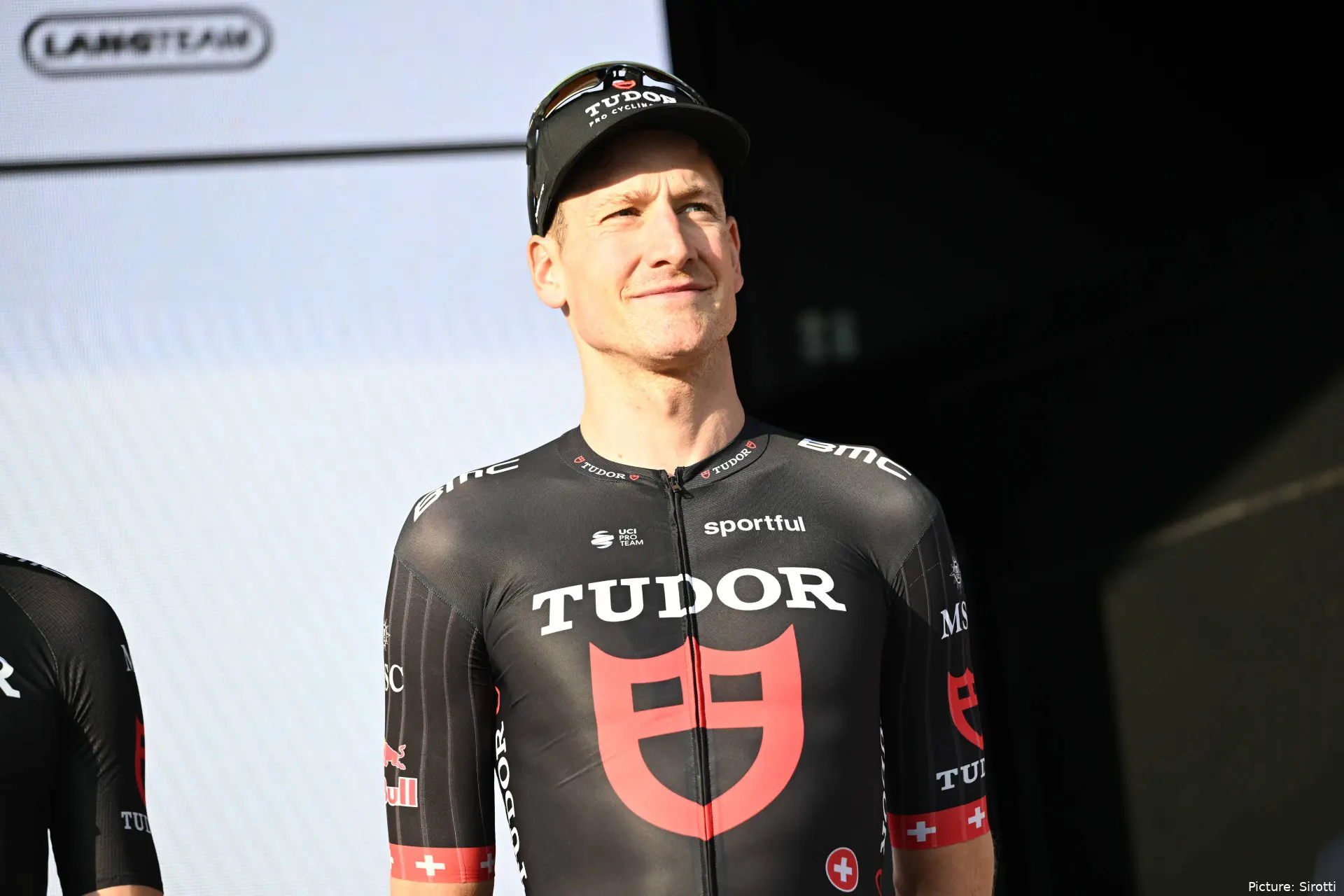 Stefan Kung at the 2026 Tour de Pologne team presentation