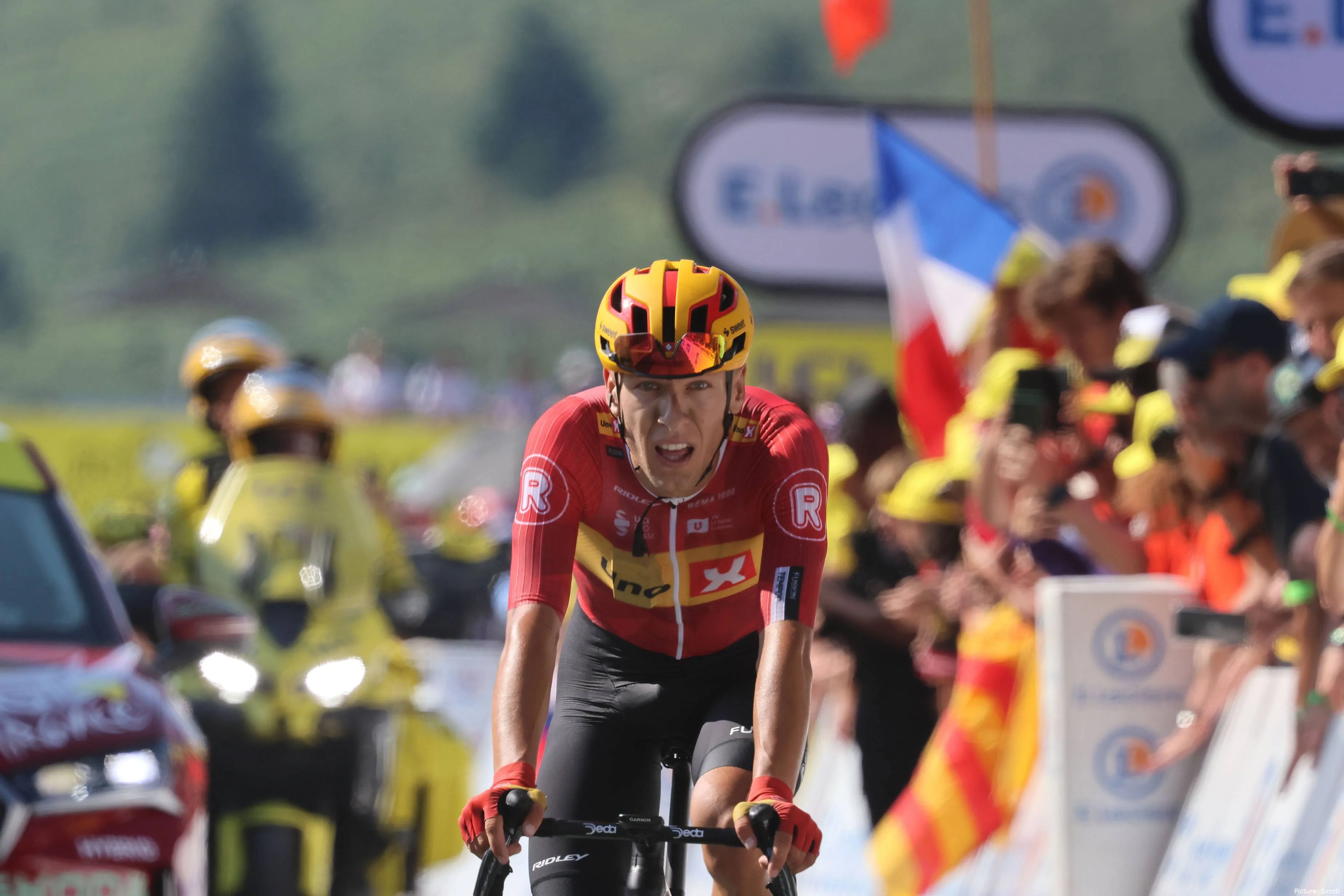 Tobias Johannessen en el Tour de Francia 2025.