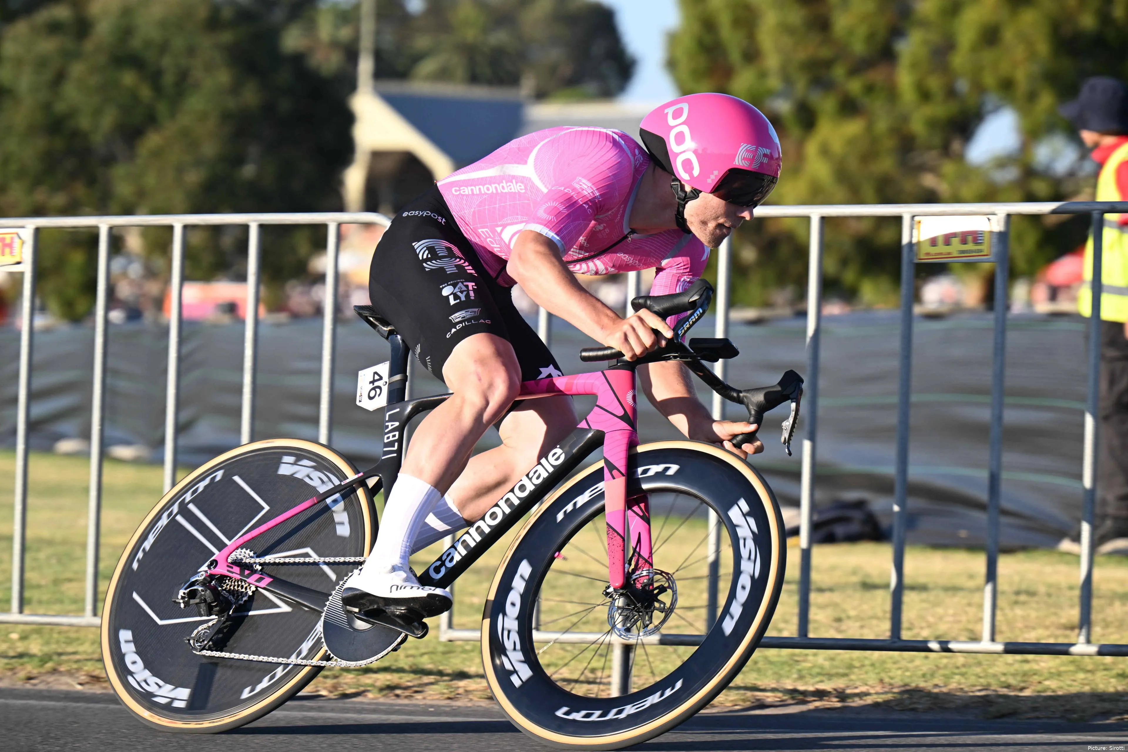 Luke Lamperti, en el Tour Down Under 2026 con EF Education-EasyPost