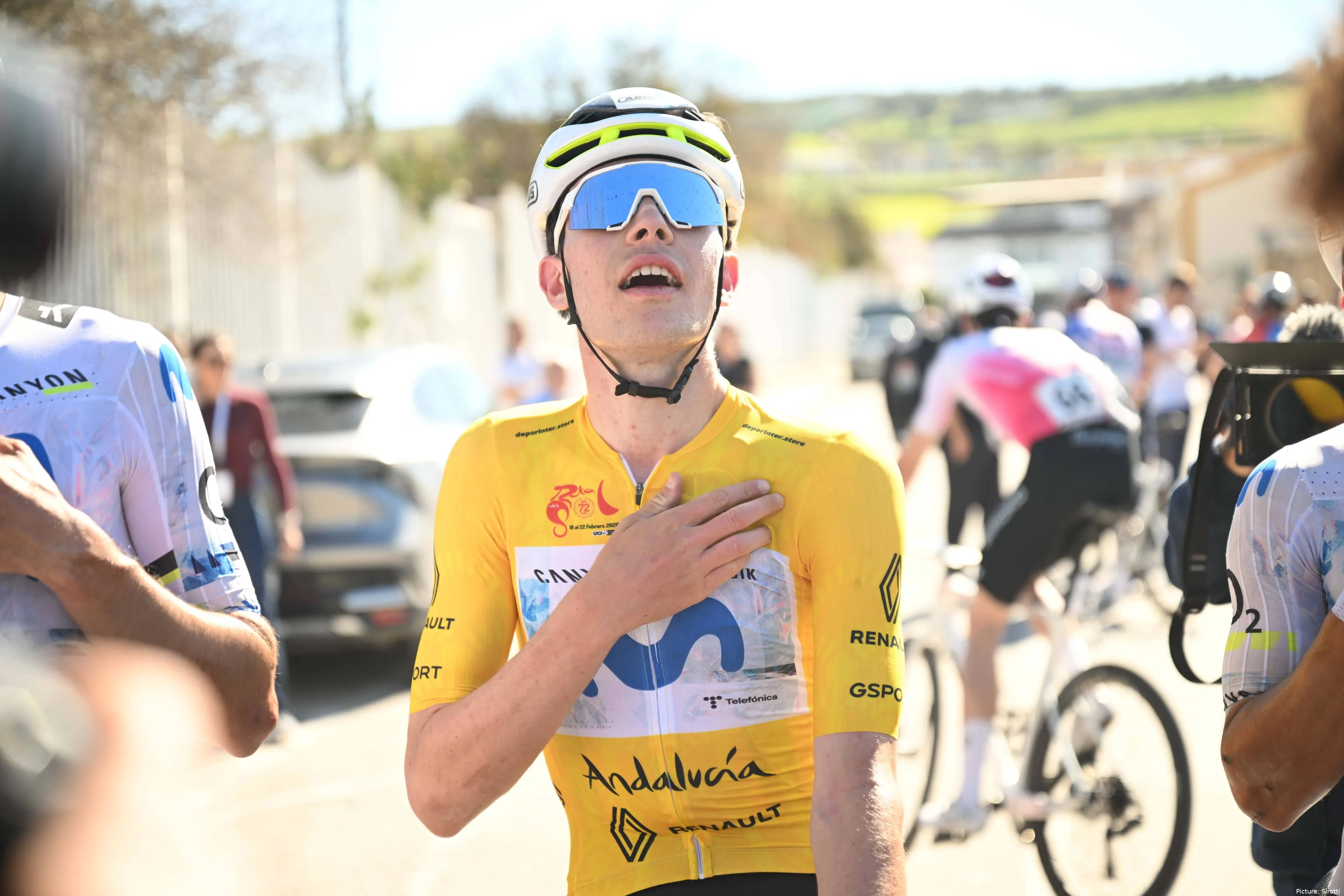 Iván Romeo, tras ganar la Vuelta a Andalucía 2026.