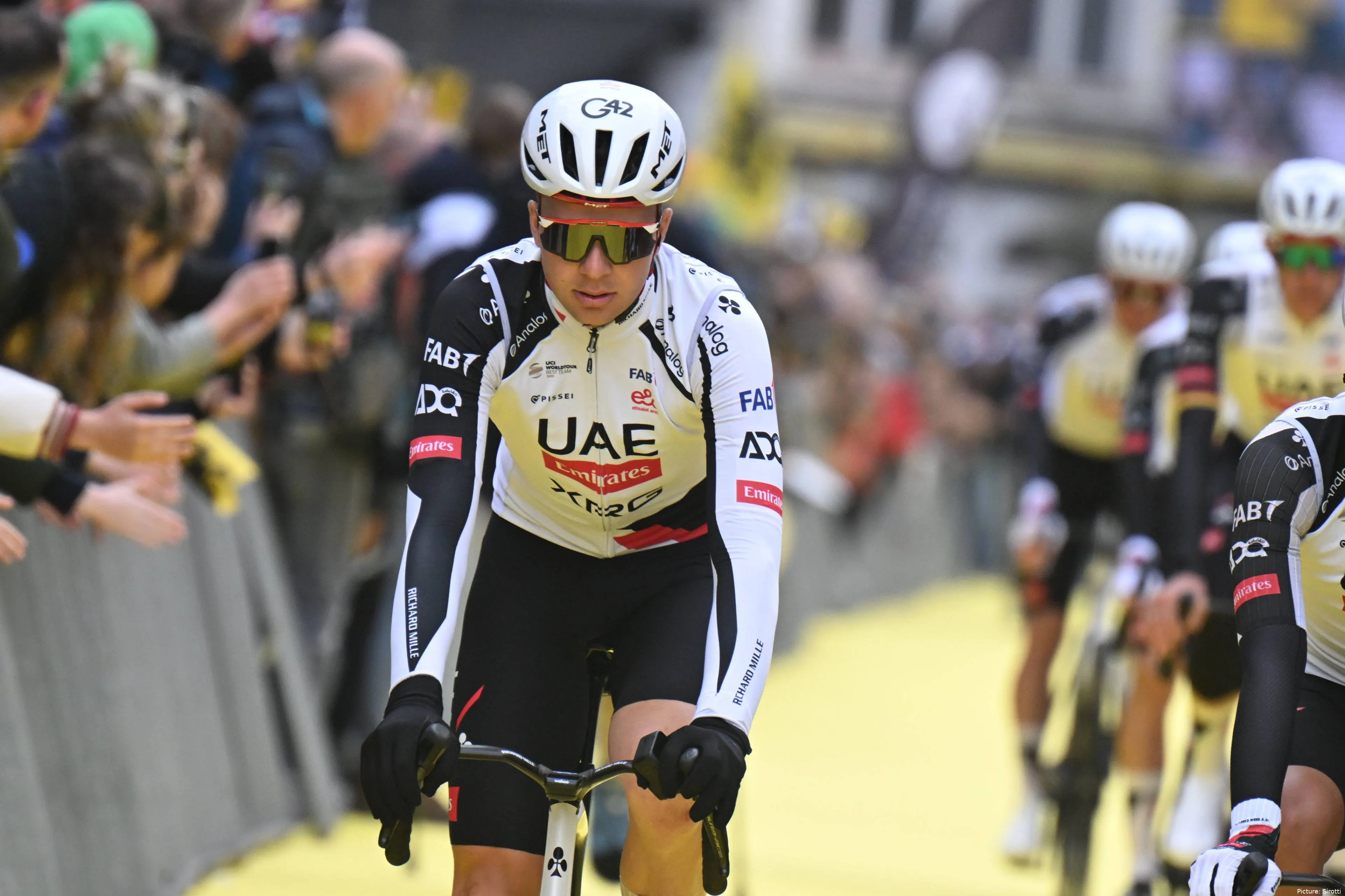 Florian Vermeersch, en el Tour de Flandes 2026 con UAE.