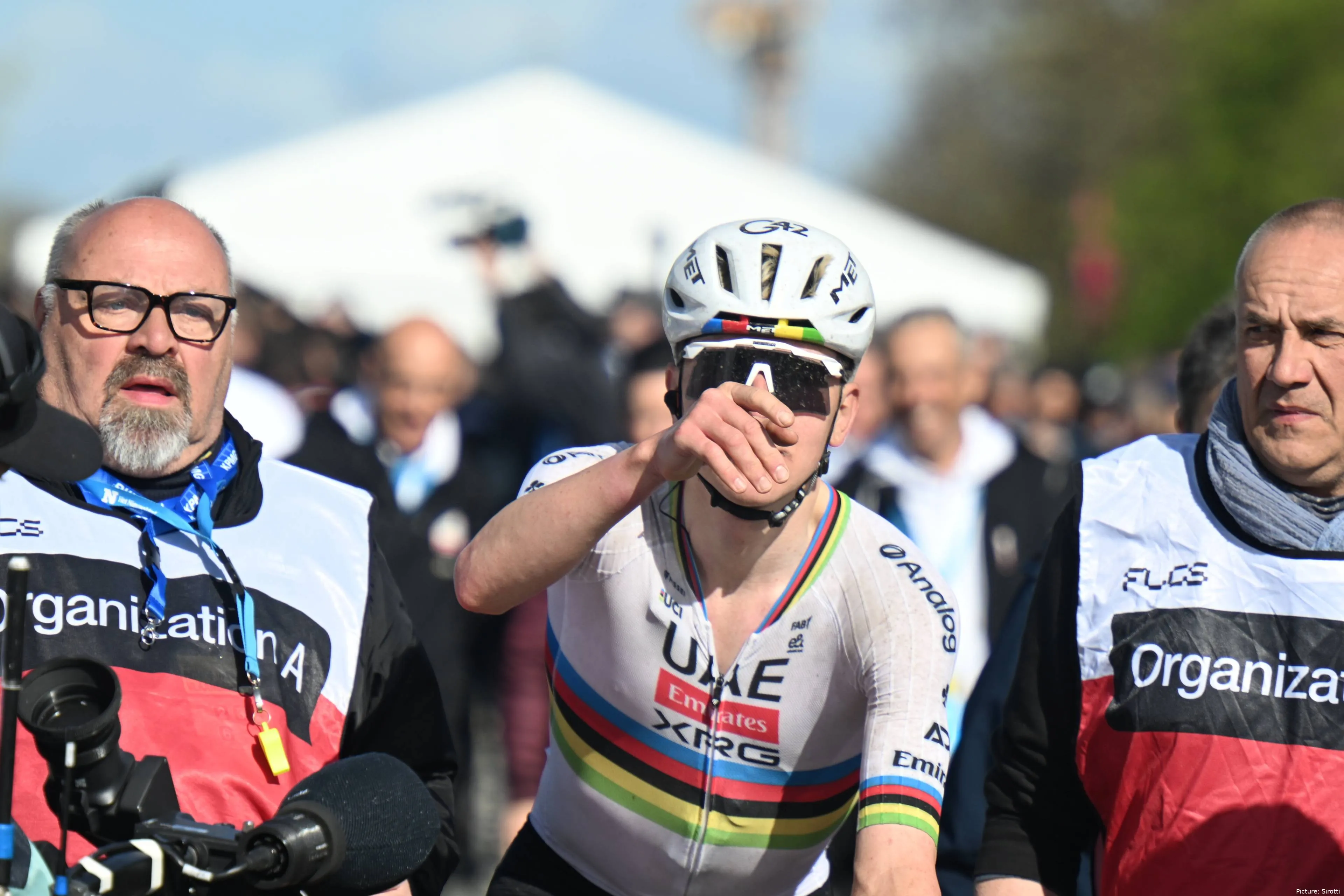 Tadej Pogacar, en el Tour de Flandes 2026