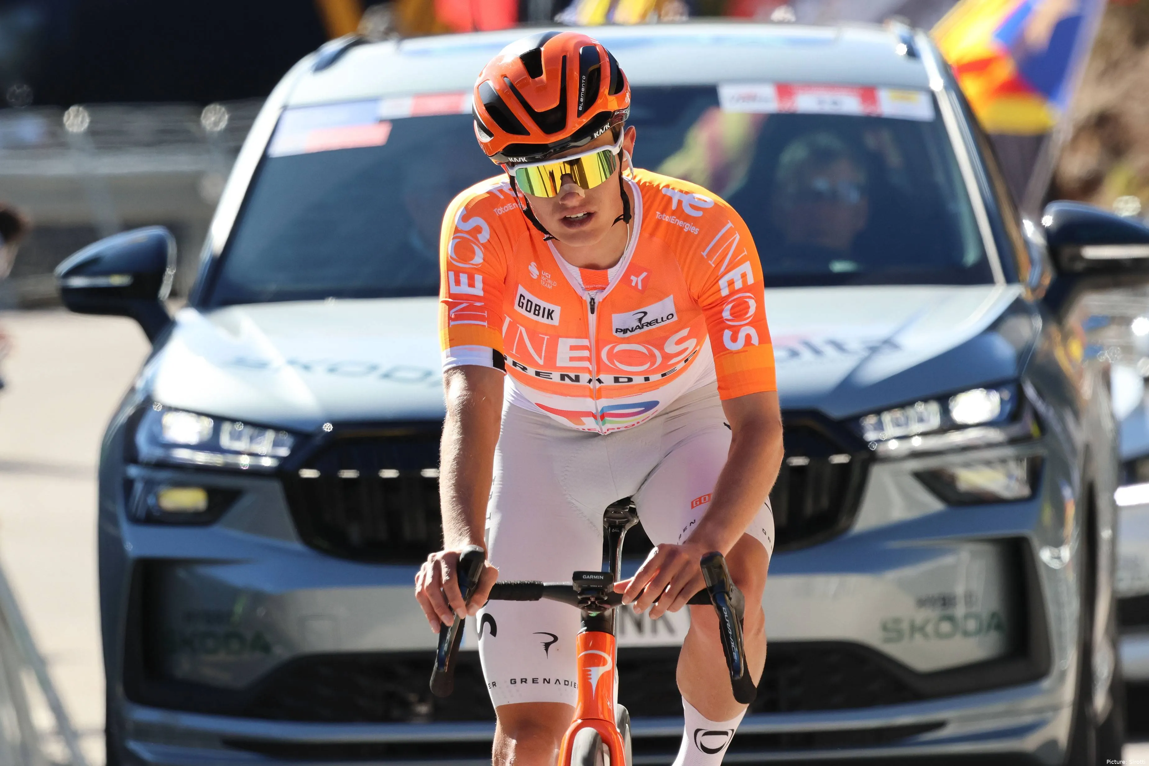 Oscar Onley durante la etapa 5 de la Volta a Catalunya 2026