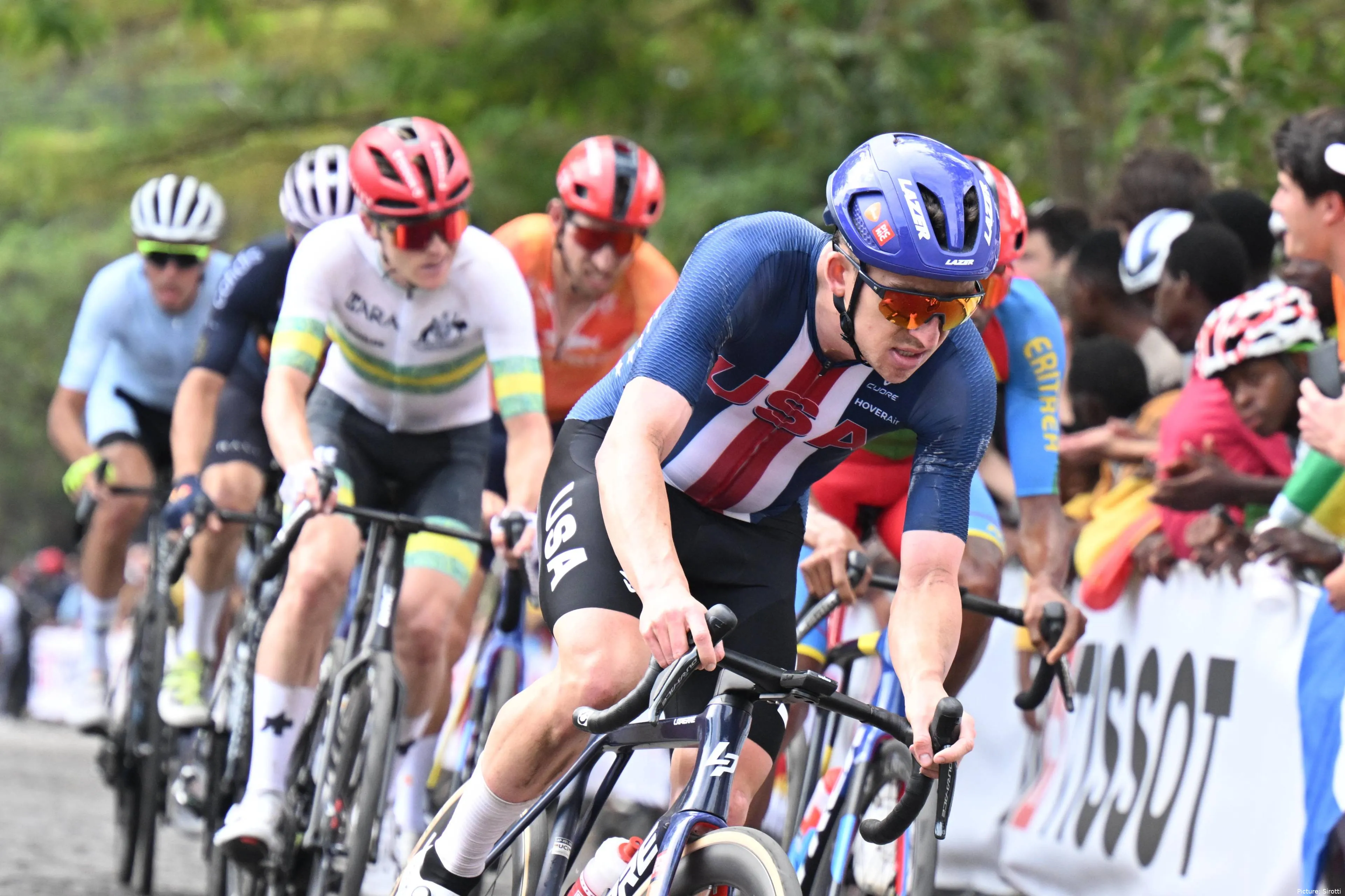 Kevin Vermaerke in action for the USA during the 2026 Kigali World Championships