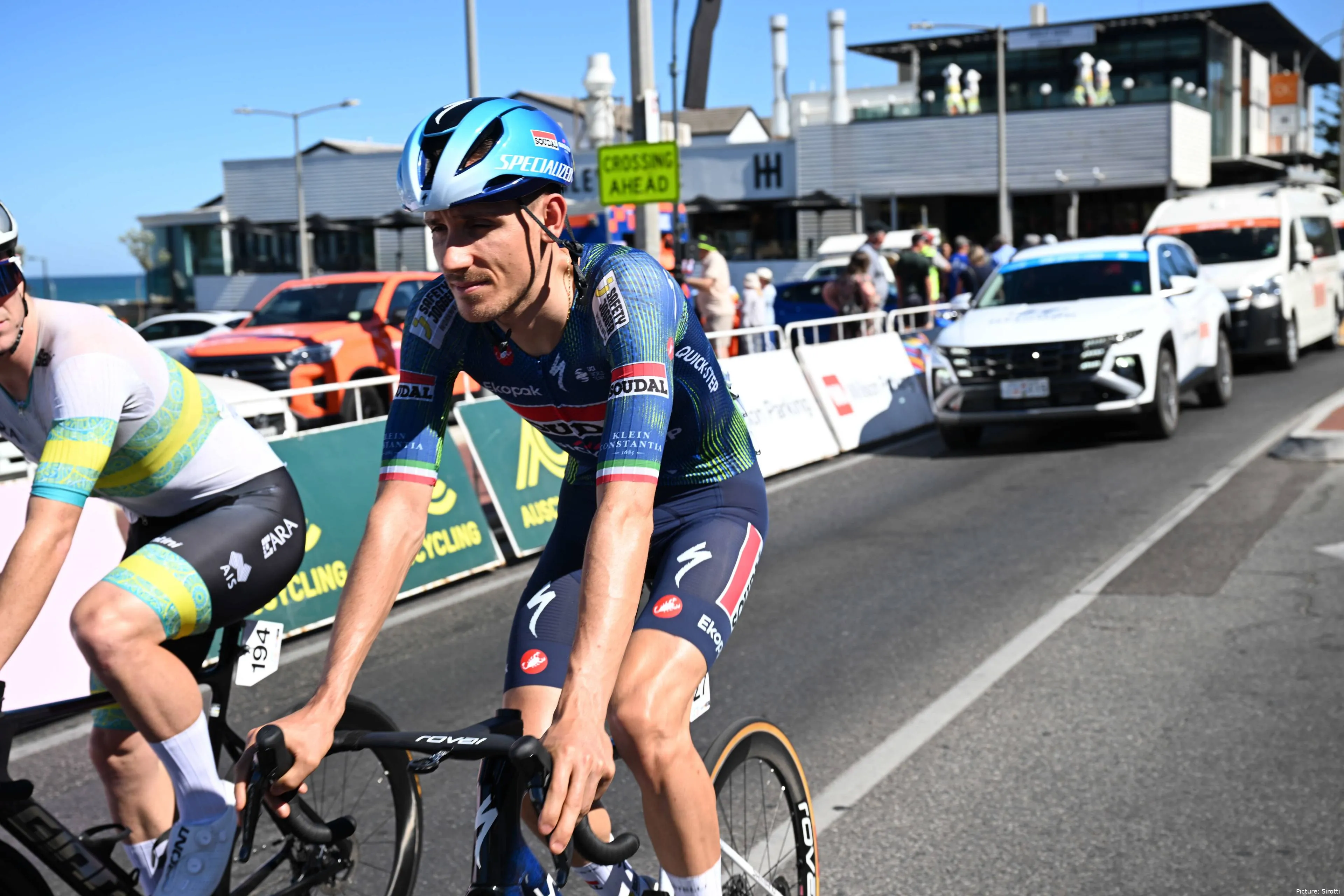 Filippo Zana during stage 2 of the 2026 Tour Down Under