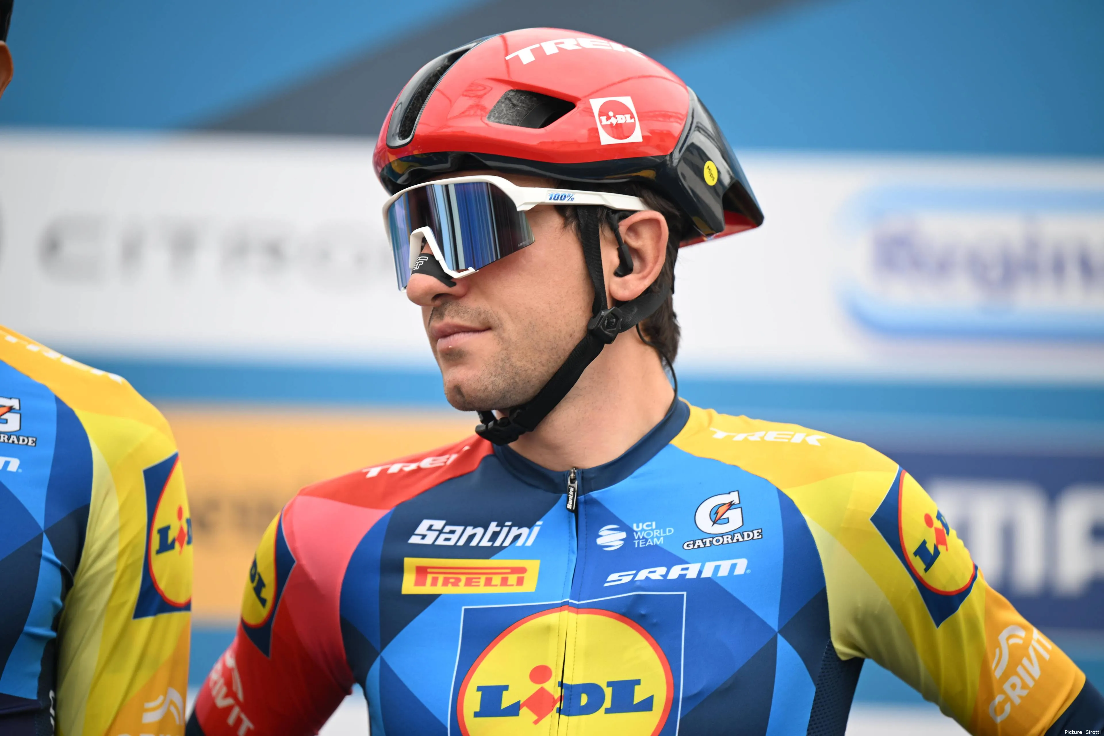 Giulio Ciccone ahead of stage 2 at the 2026 Tirreno-Adriatico