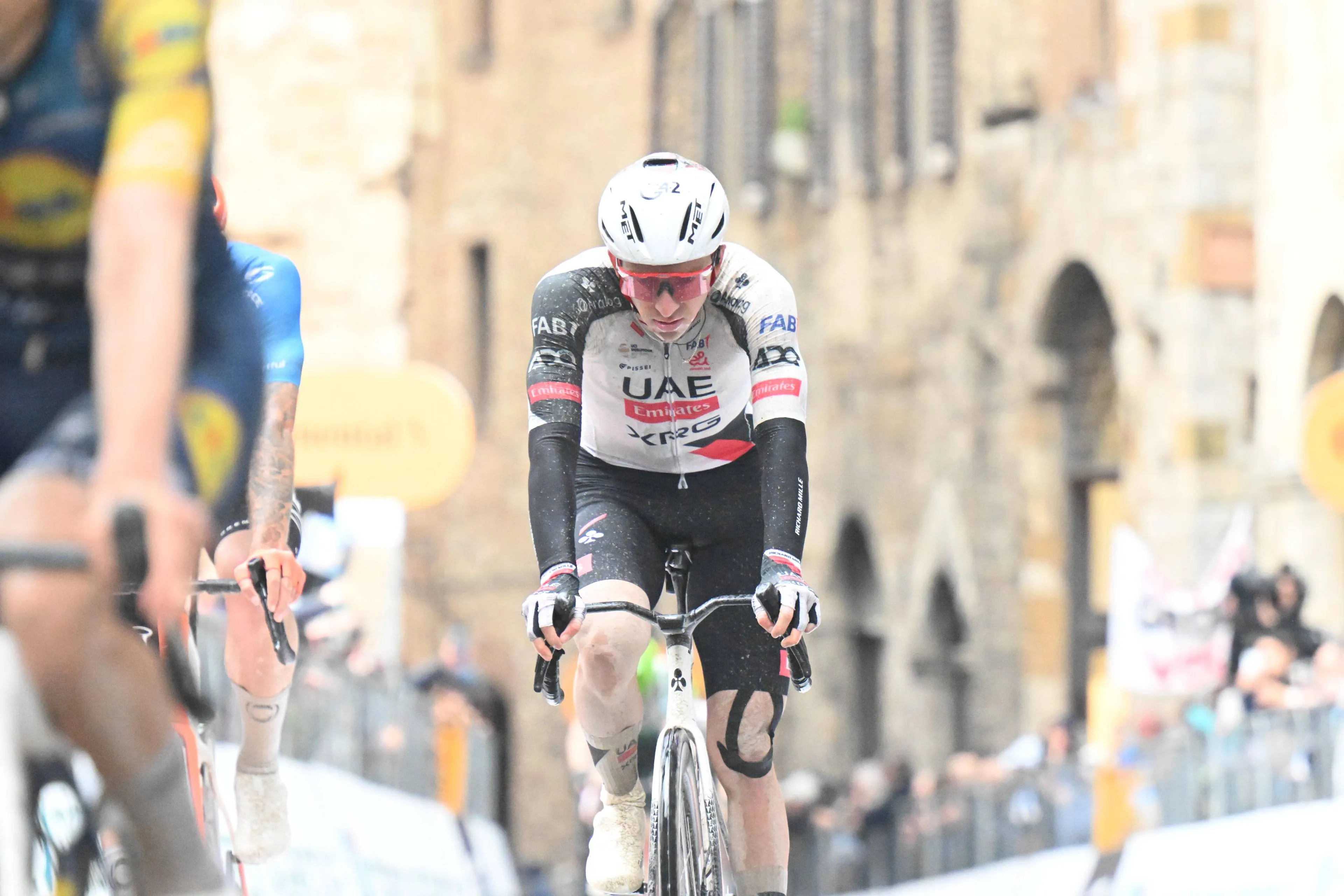 Kevin Vermaerke in action for UAE Team Emirates - XRG on stage 2 of the 2026 Tirreno-Adriatico