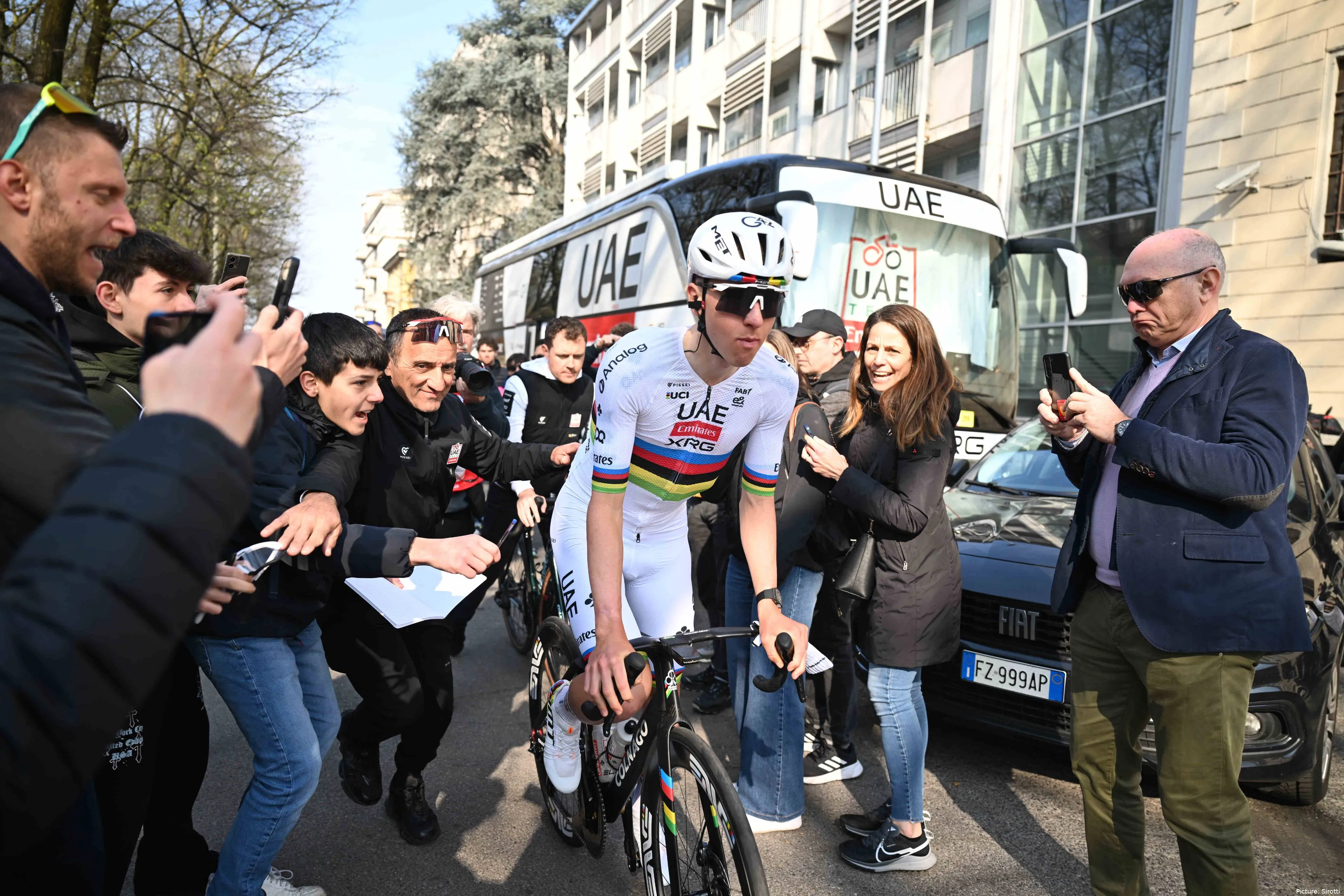 Tadej Pogacar at Milano-Sanremo 2026