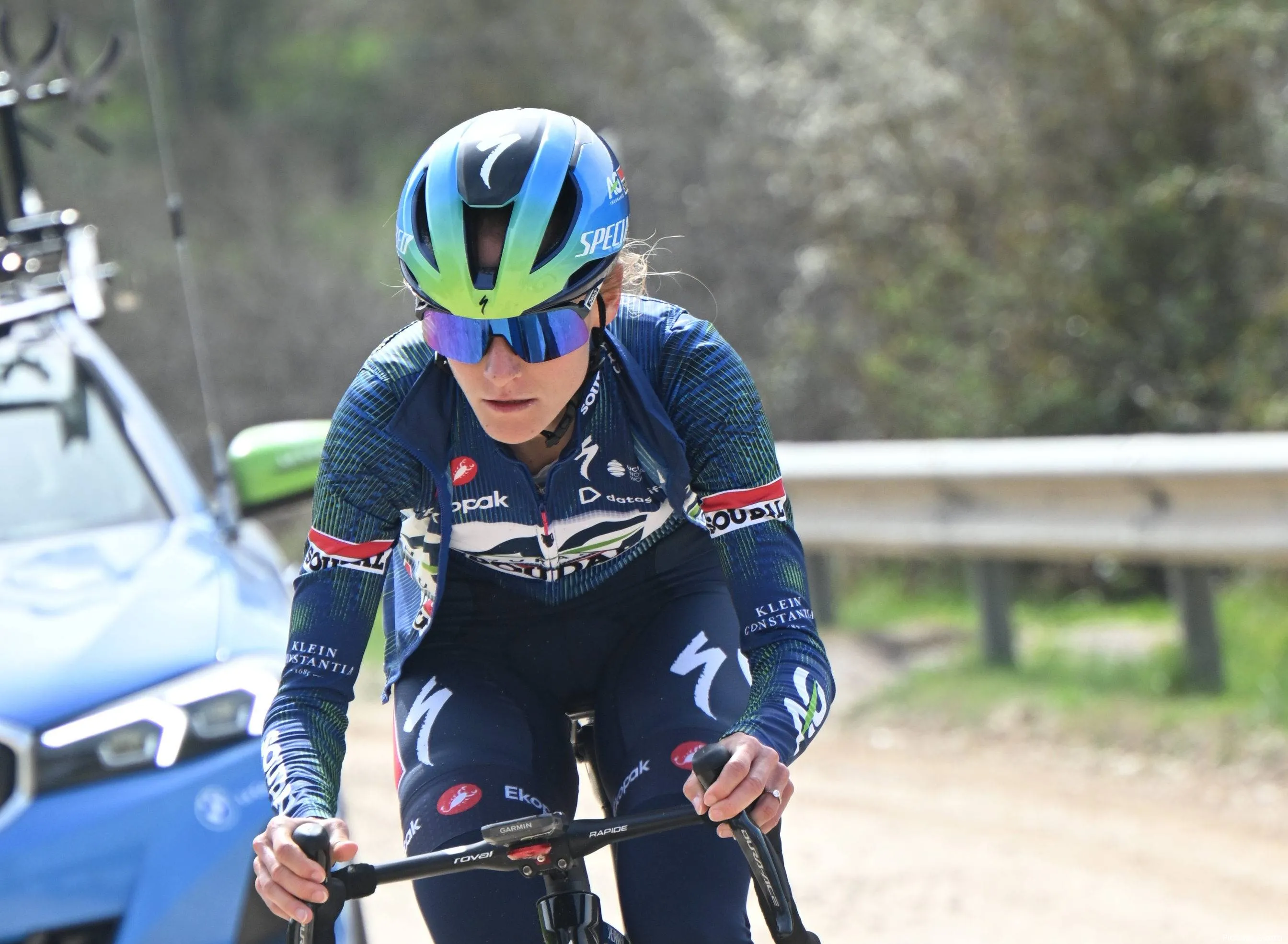 Urska Zigart trains on the gravel ahead of Strade Bianche 2026