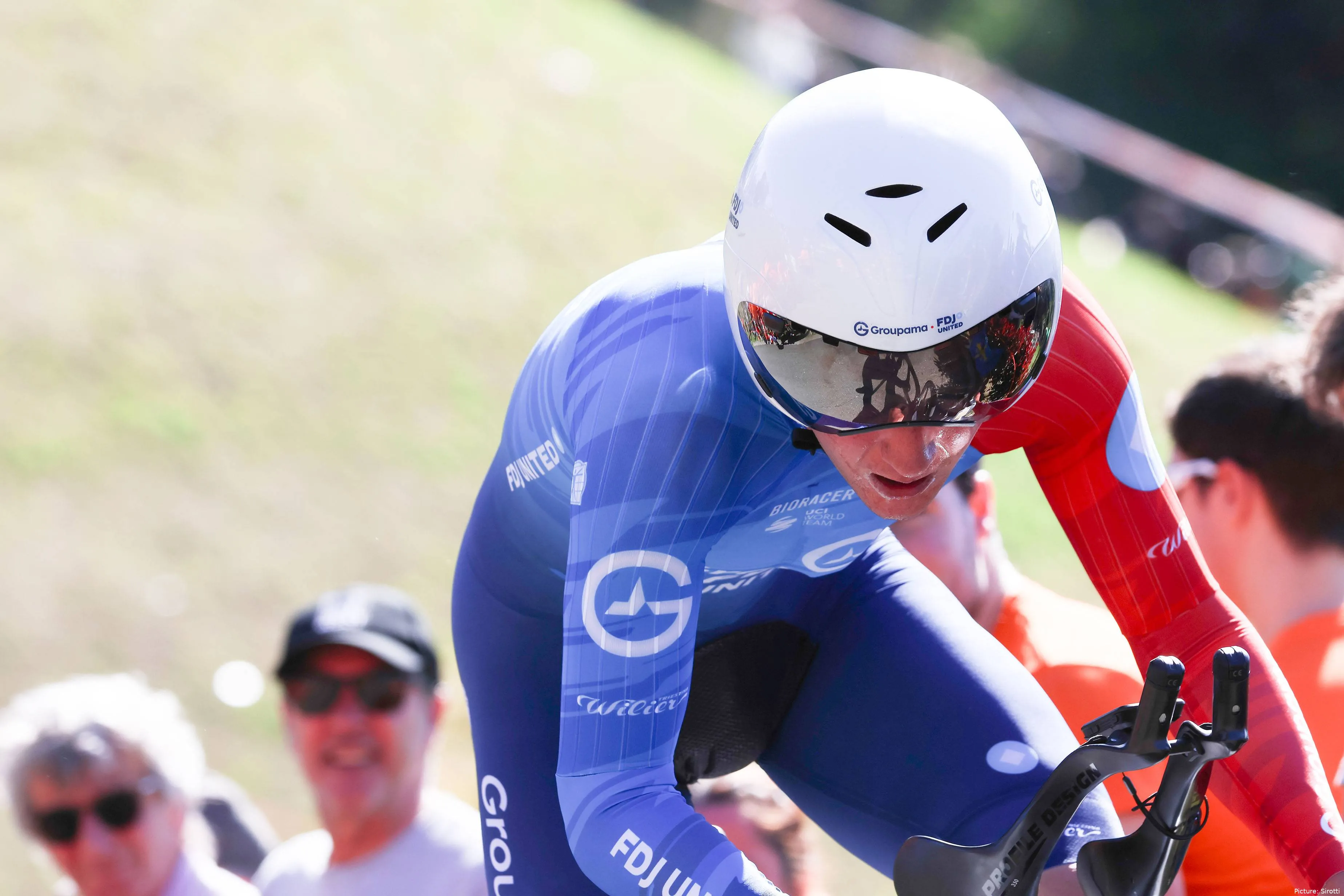 Enzo Paleni during the time trial at the 2026 Itzulia Basque Country