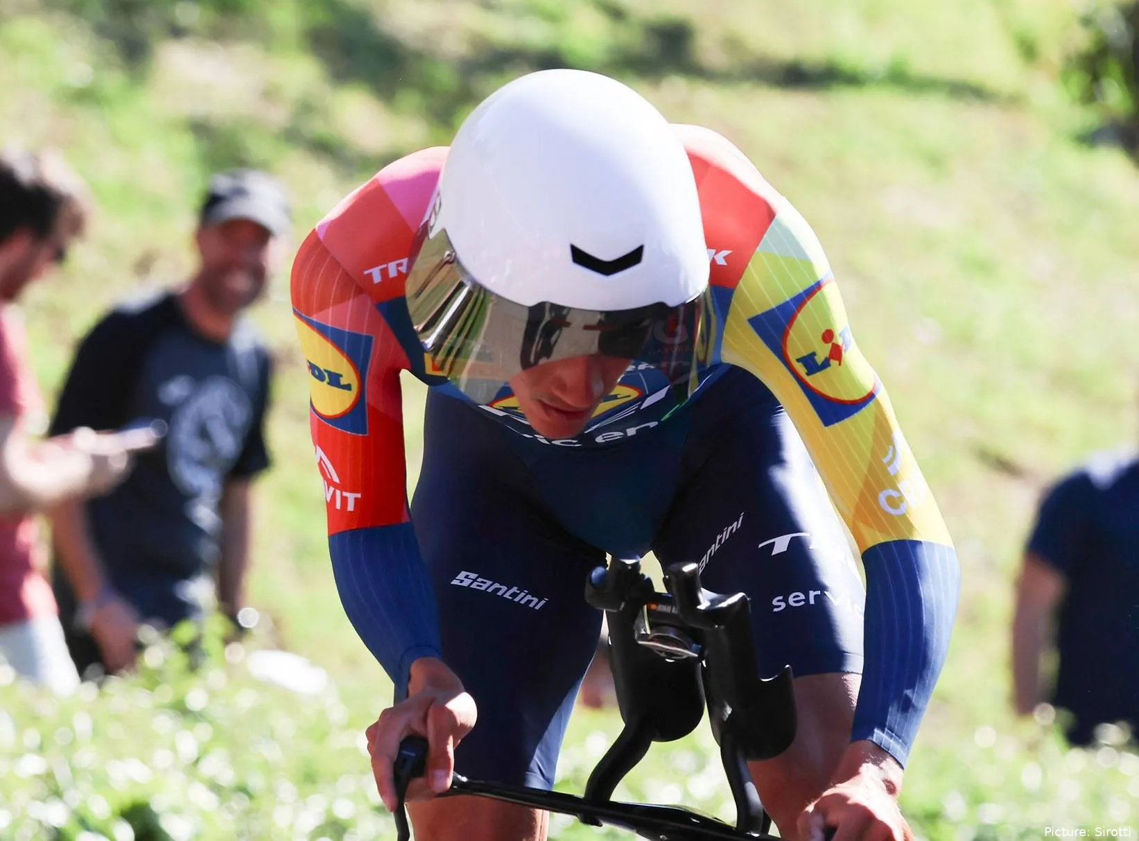 Juan Ayuso during the time trial at the 2026 Itzulia Basque Country