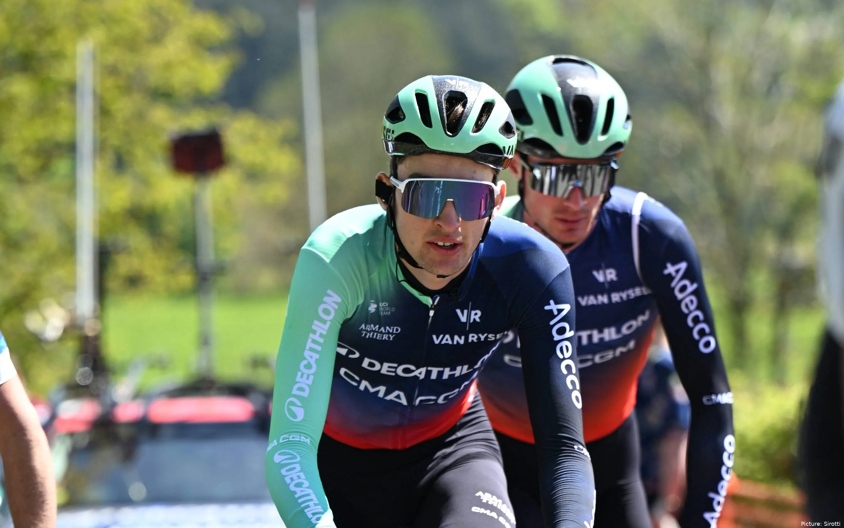 Paul Seixas during recon for Liege-Bastogne-Liege 2026