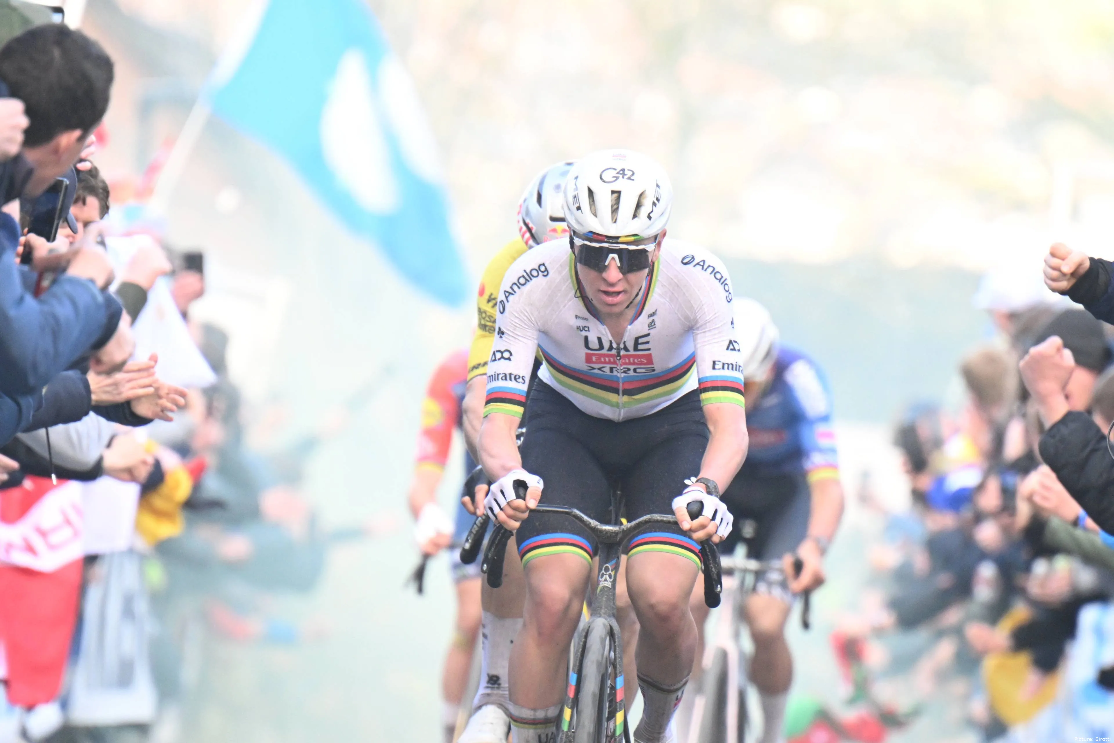 Tadej Pogacar during the 2026 Tour of Flanders