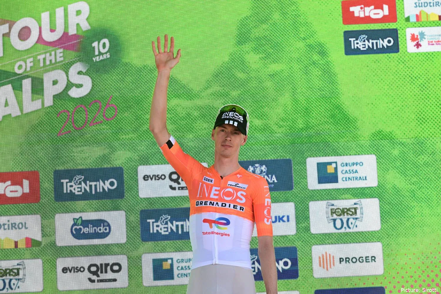 Thymen Arensman at the 2026 Tour of the Alps