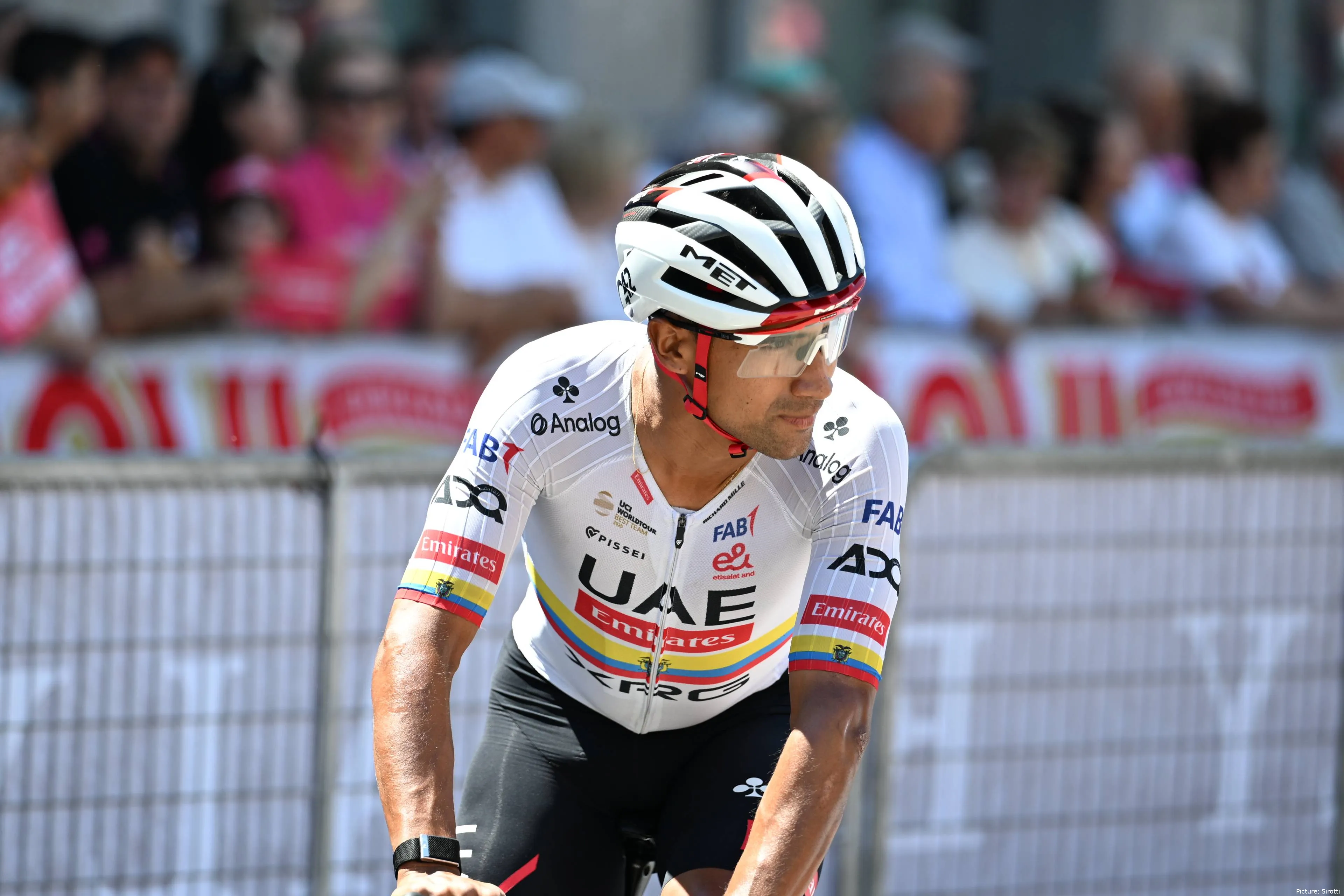Jhonatan Narváez antes da 14.ª etapa do Giro d’Italia 2026