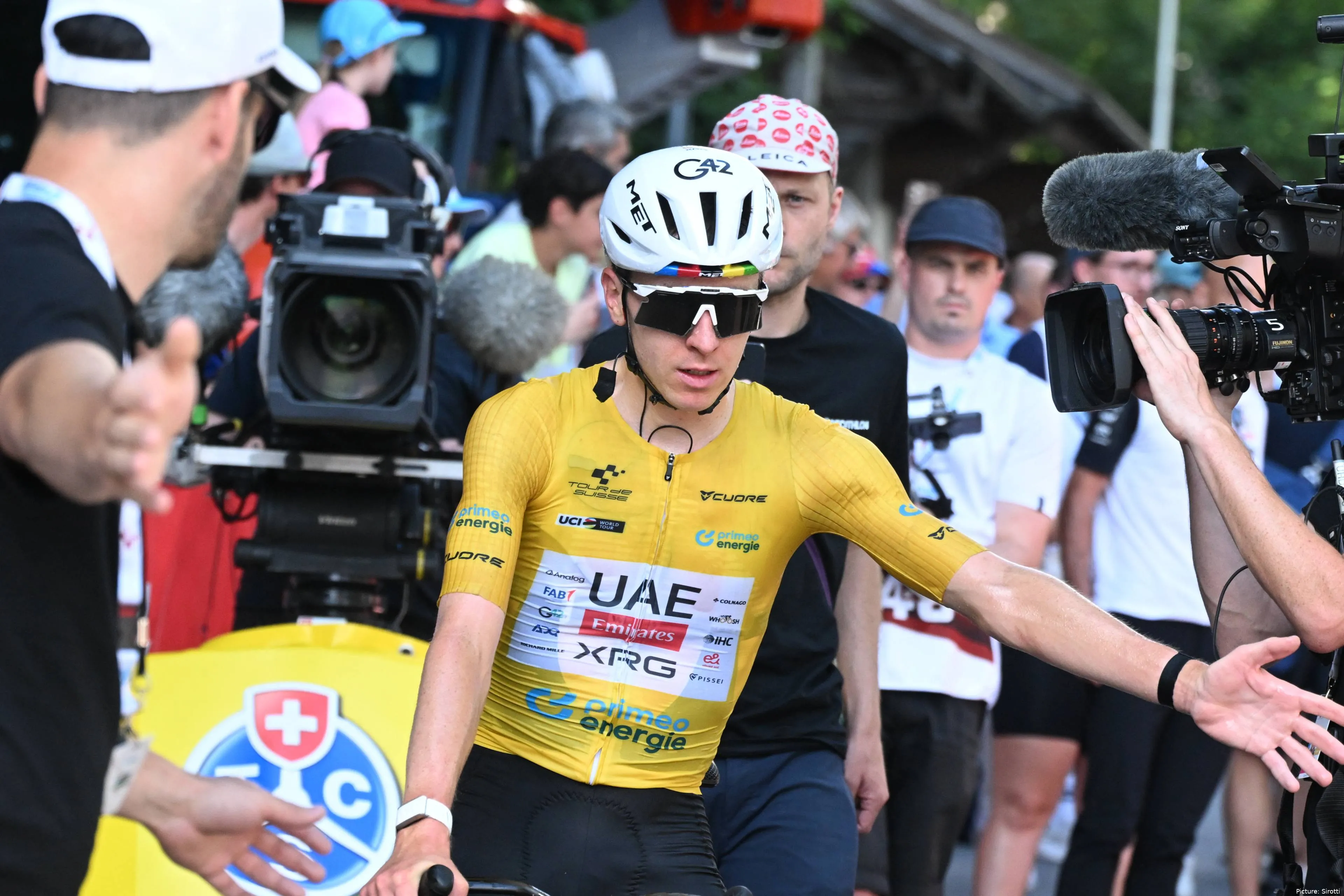 Tadej Pogacar at the 2026 Tour de Suisse