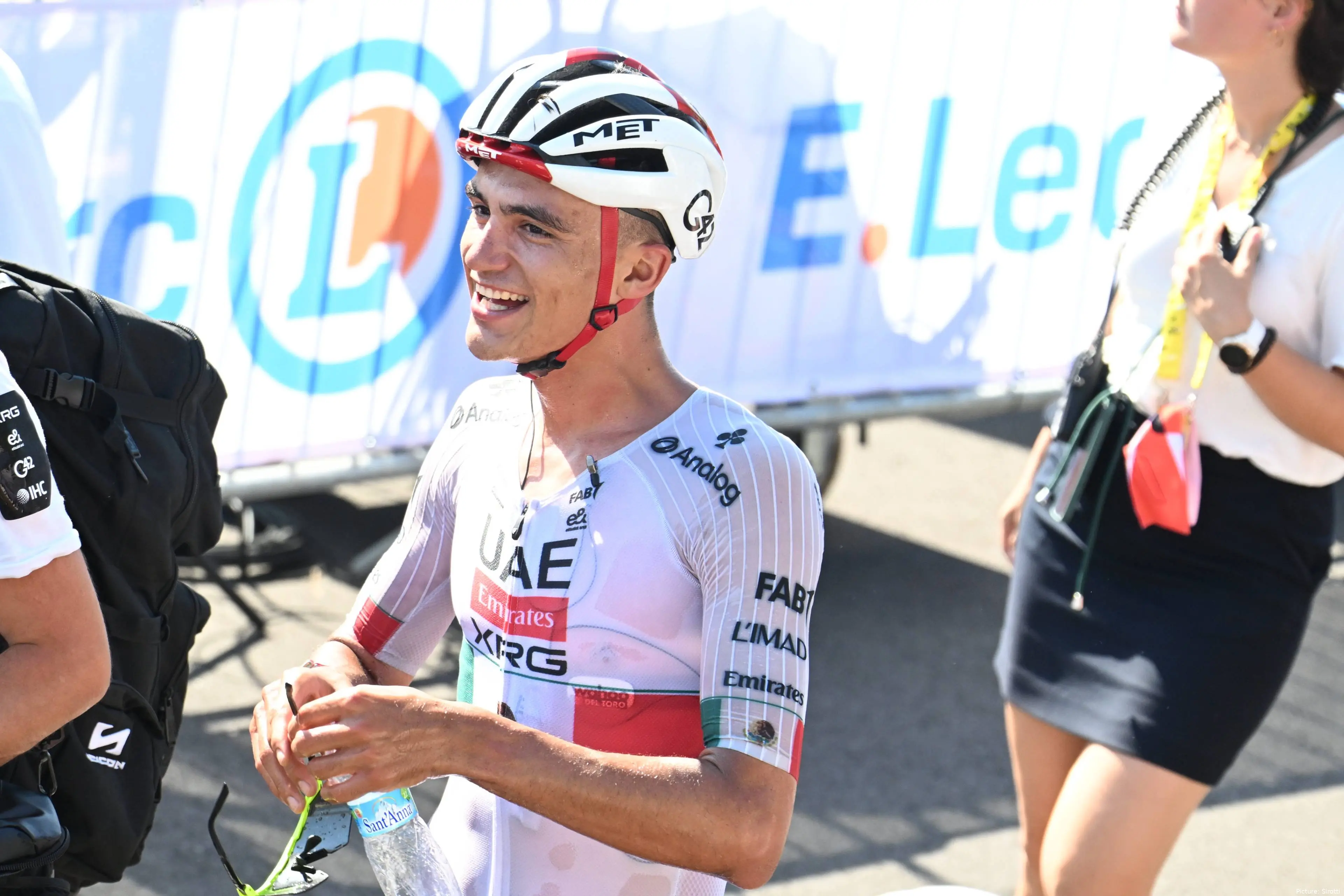 Isaac del Toro on stage 2 of the 2026 Tour de France