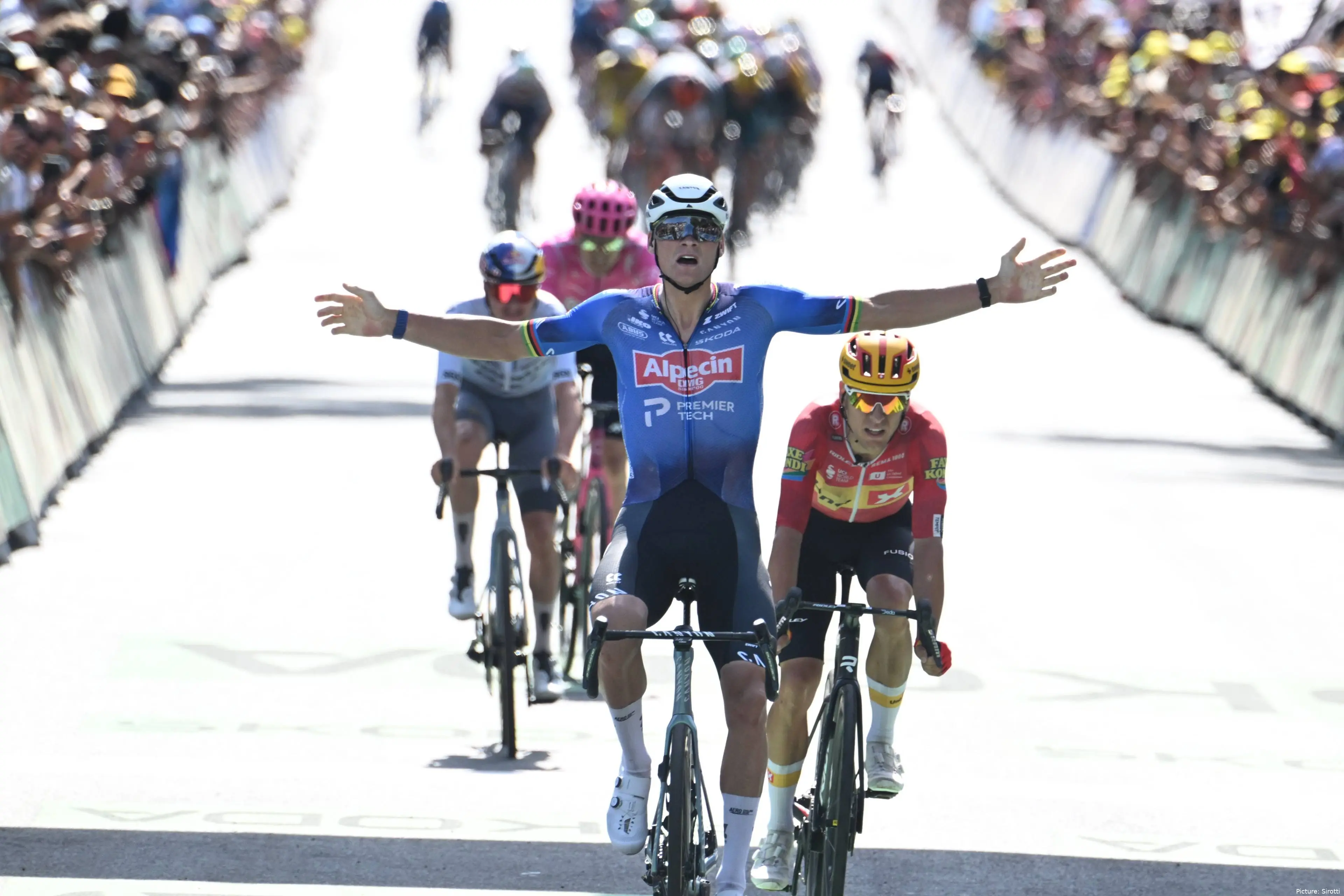 Mathieu van der Poel on stage 9 of the 2026 Tour de France